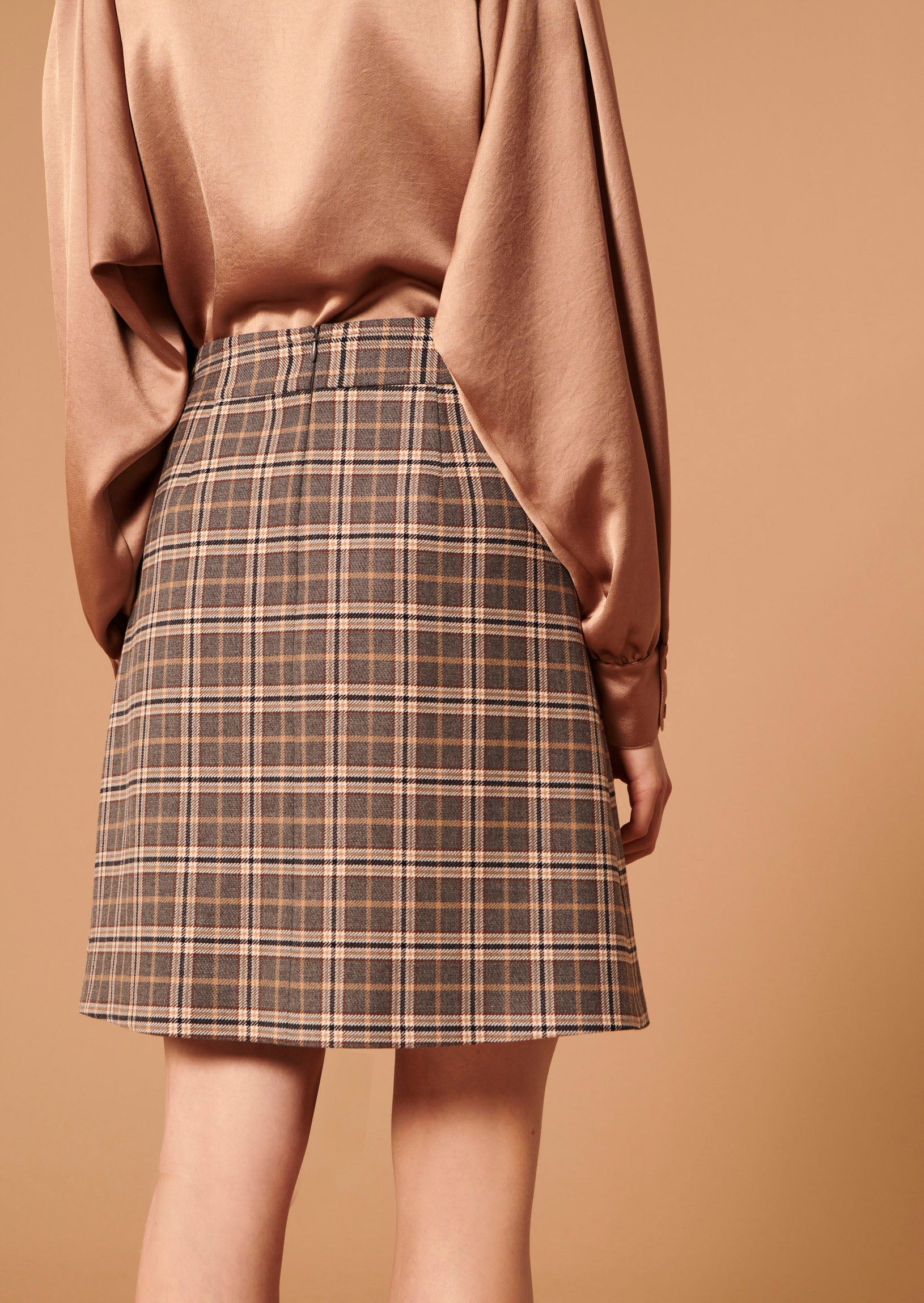 Jupe Jimmy grise en tartan Faume - seconde main