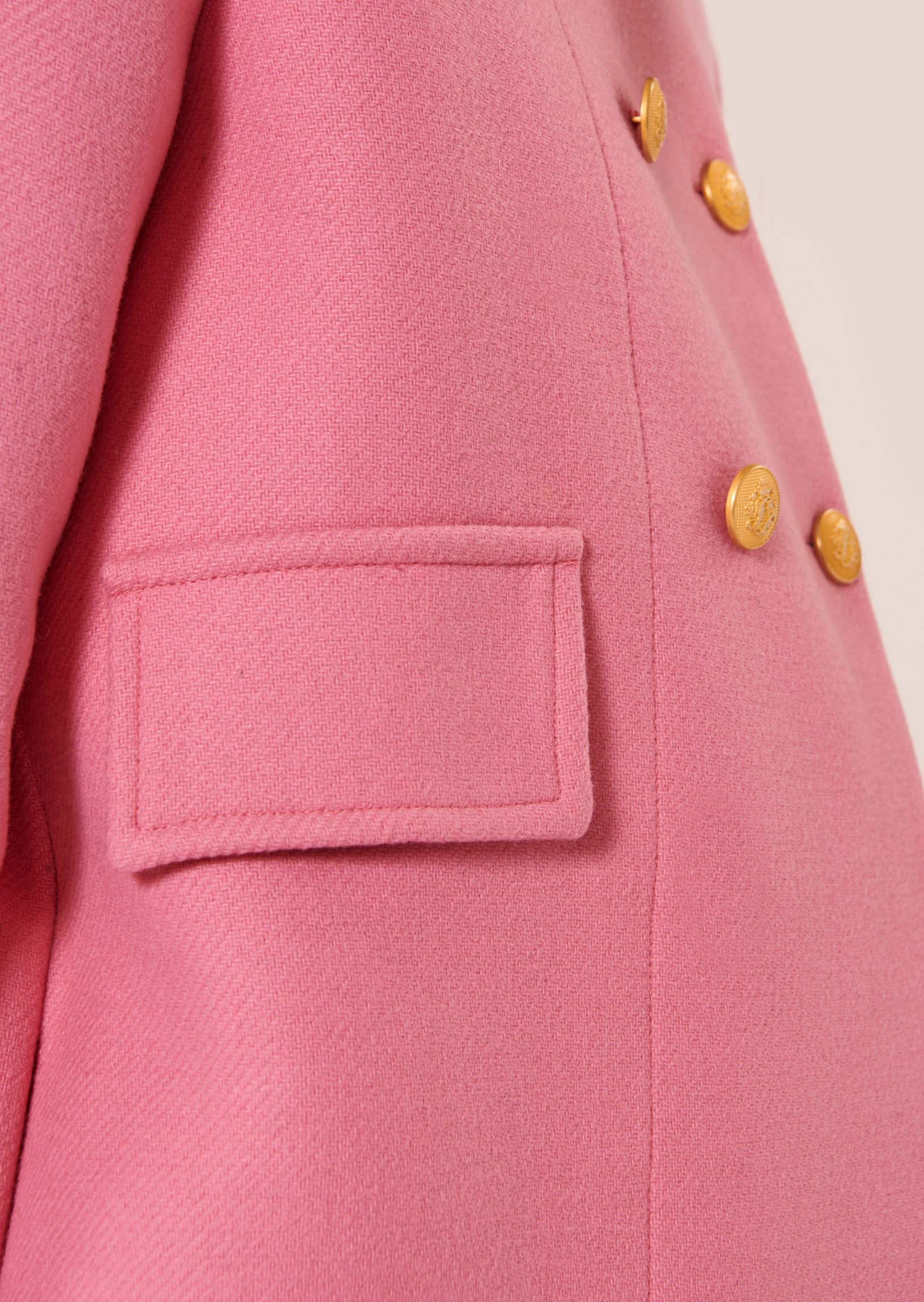 Manteau Marc rose en drap caban Faume - seconde main