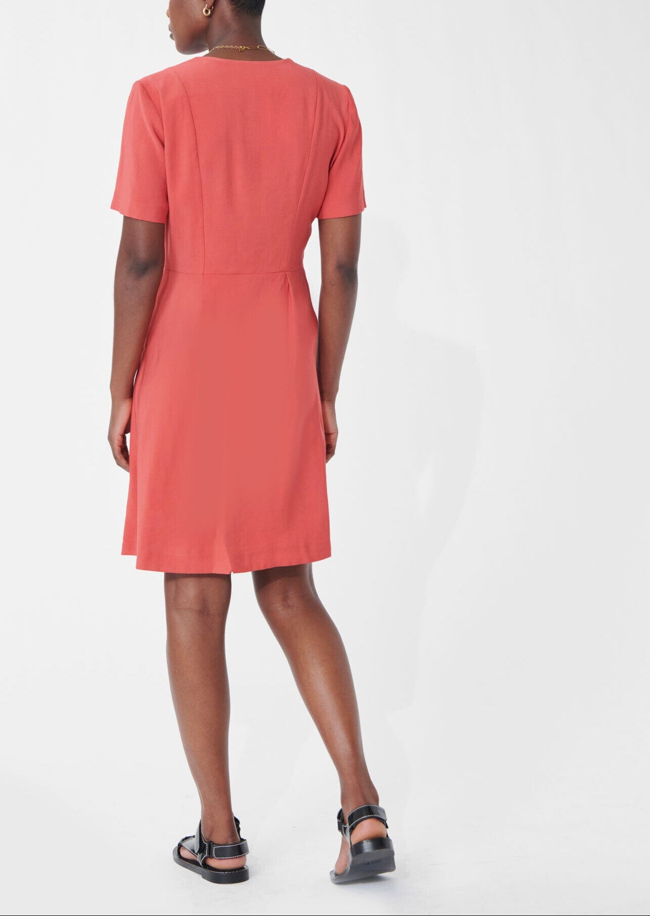 Robe Rybica corail en viscose Faume - seconde main