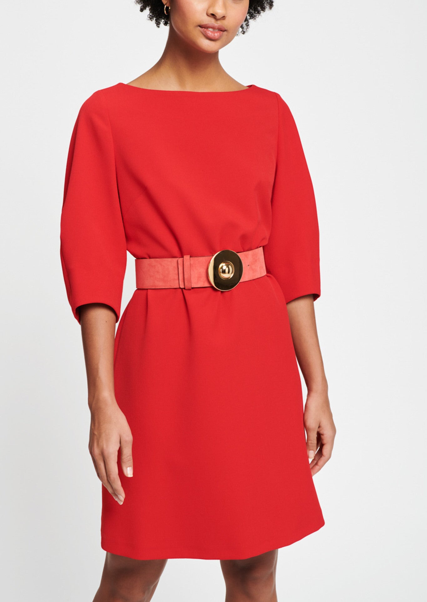 Robe rouge en toile gabardine Faume - seconde main
