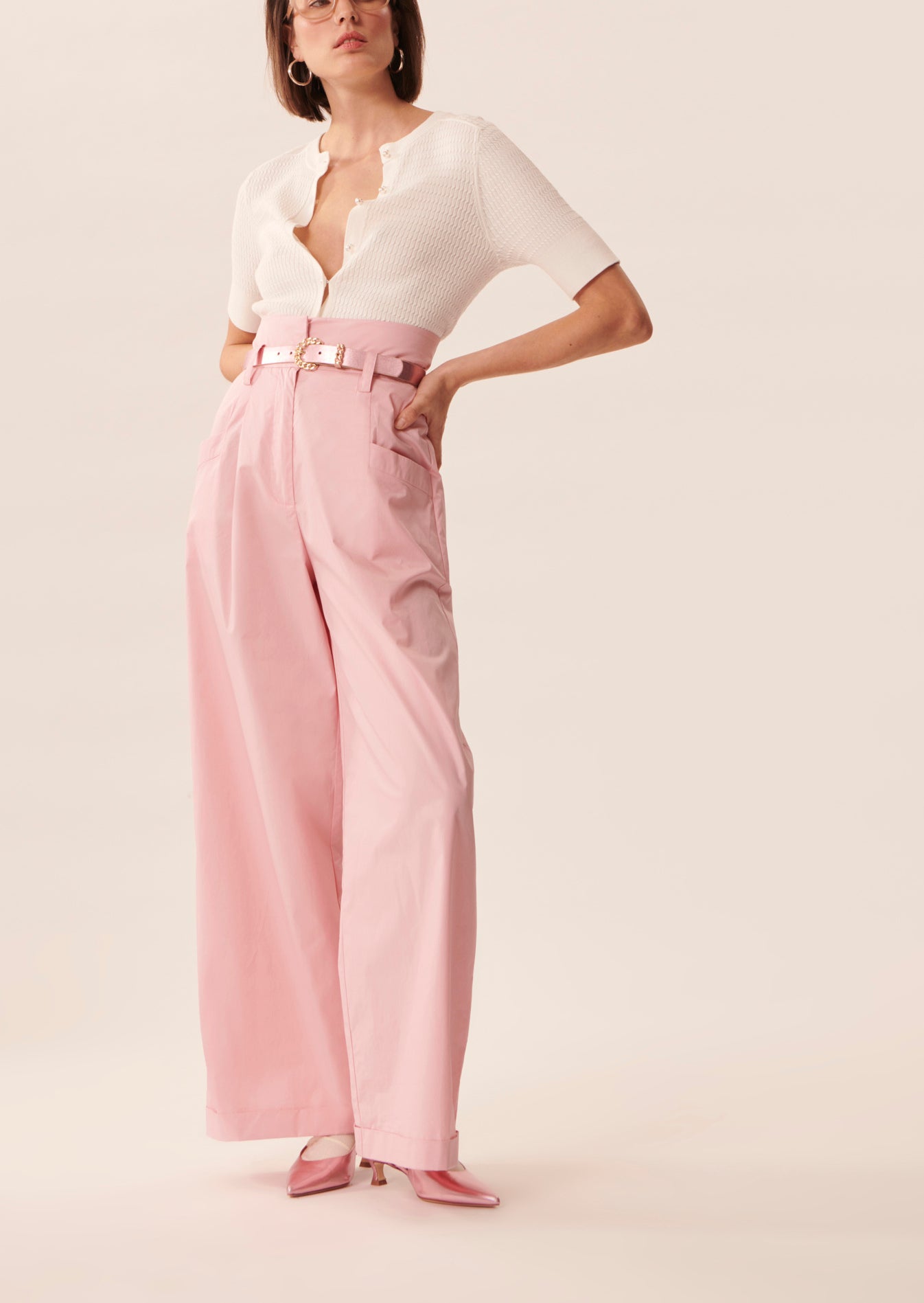 Gilet Gabrielle écru en coton extrafin Faume - seconde main