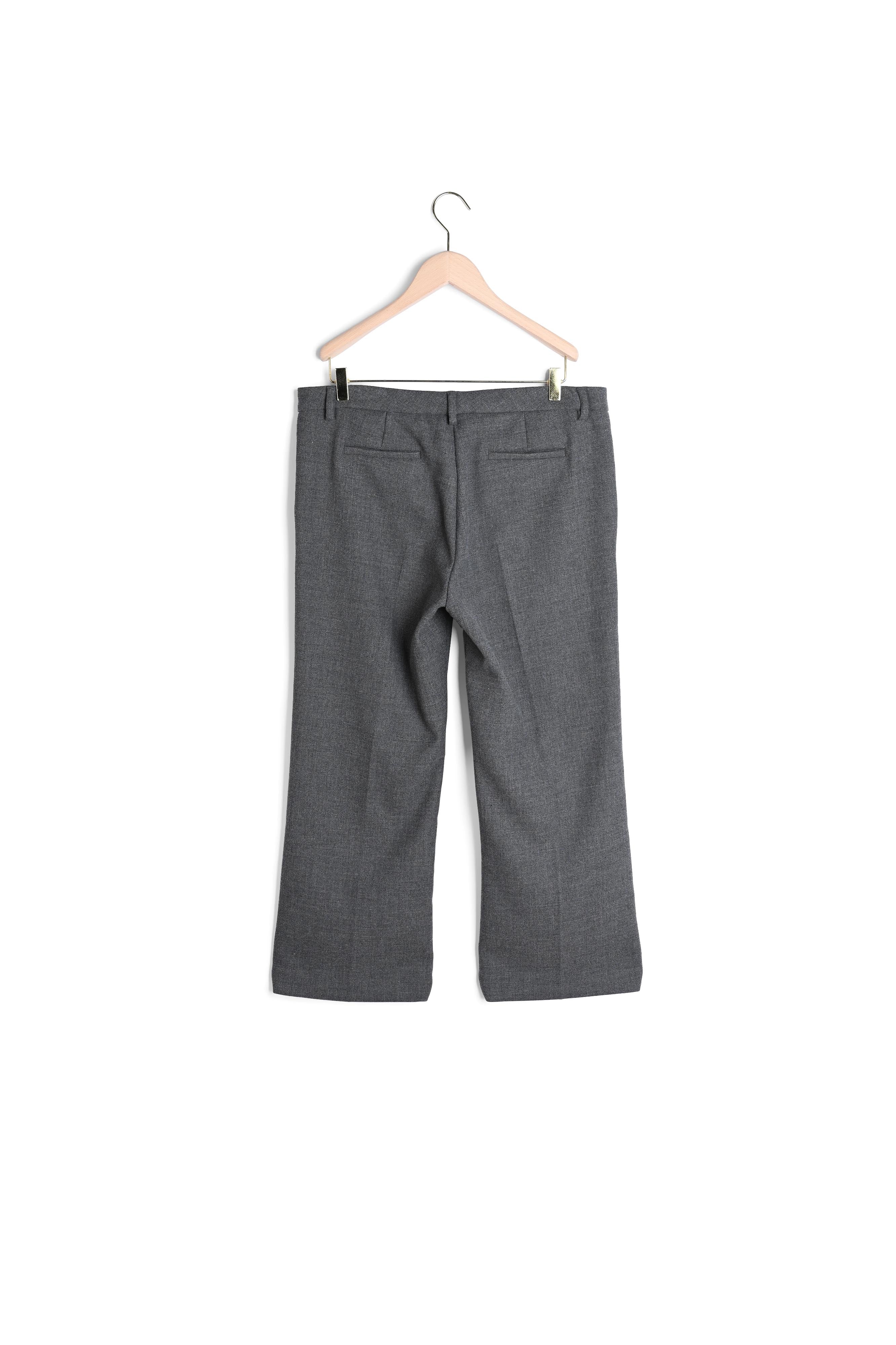 Pantalon Pampille gris en laine tailleur Faume - seconde main
