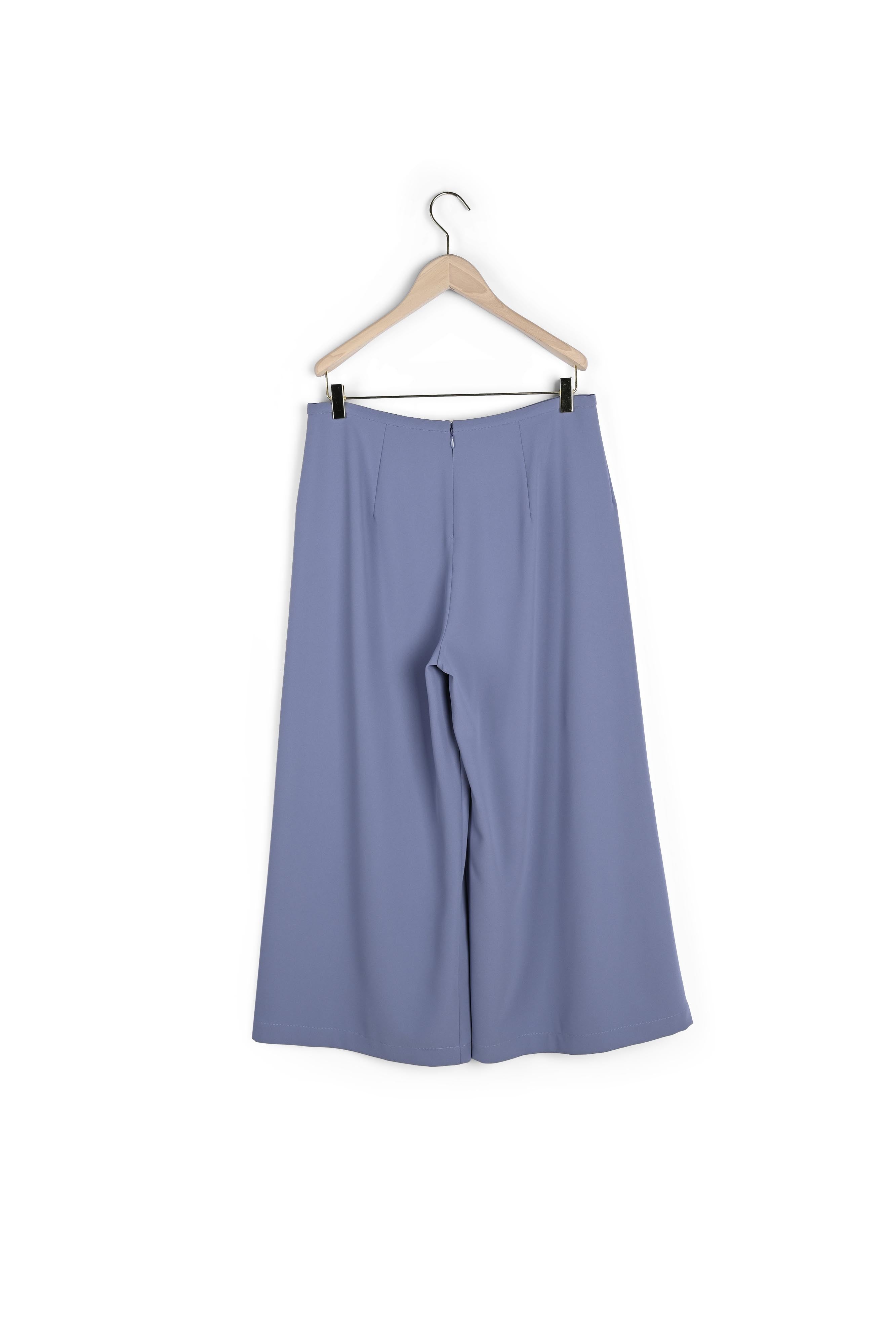 Pantalon Prunelle bleu en crêpe envers satin Faume - seconde main