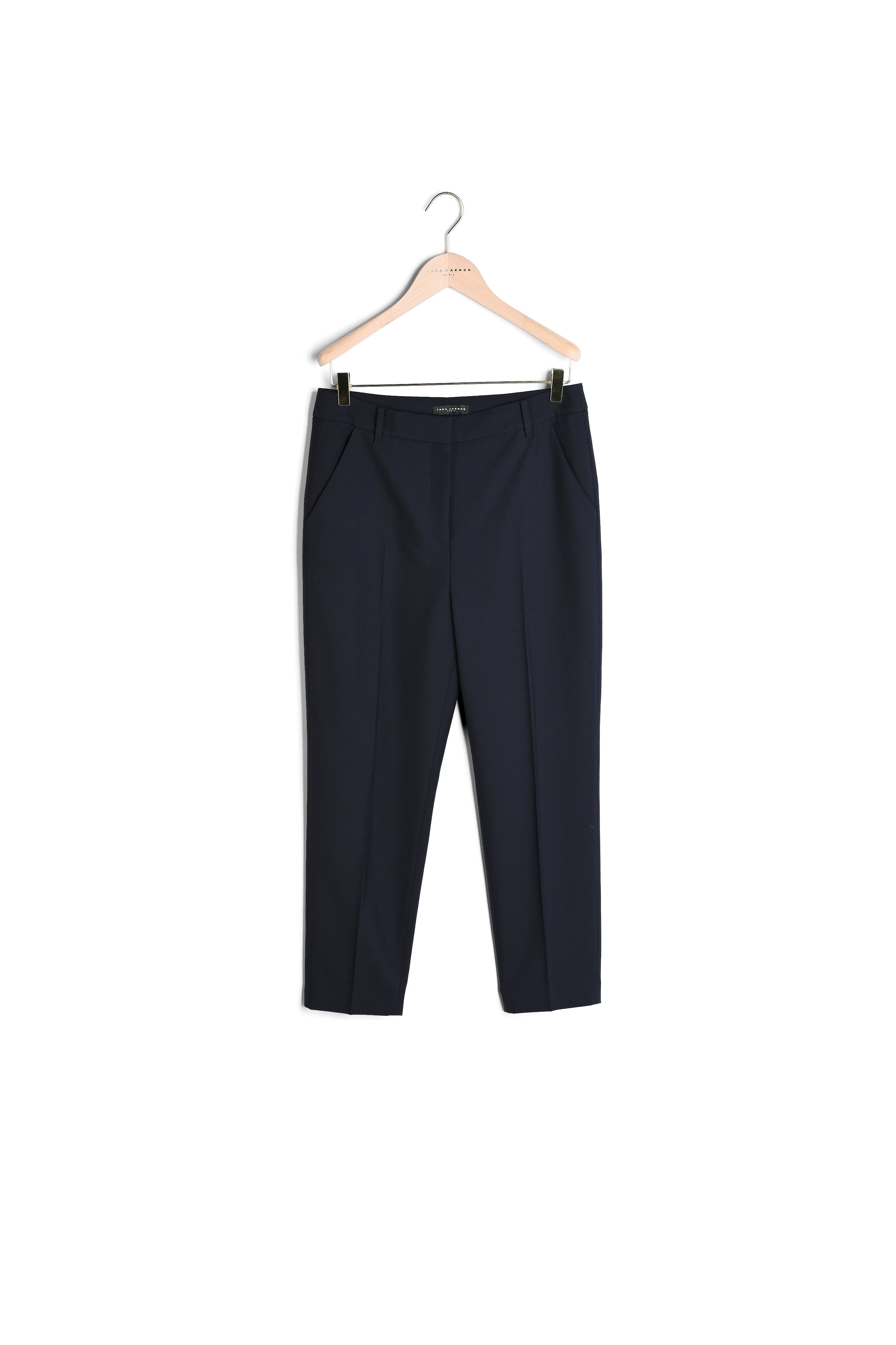 Pantalon Philippine bleu nuit en laine froide Faume - seconde main