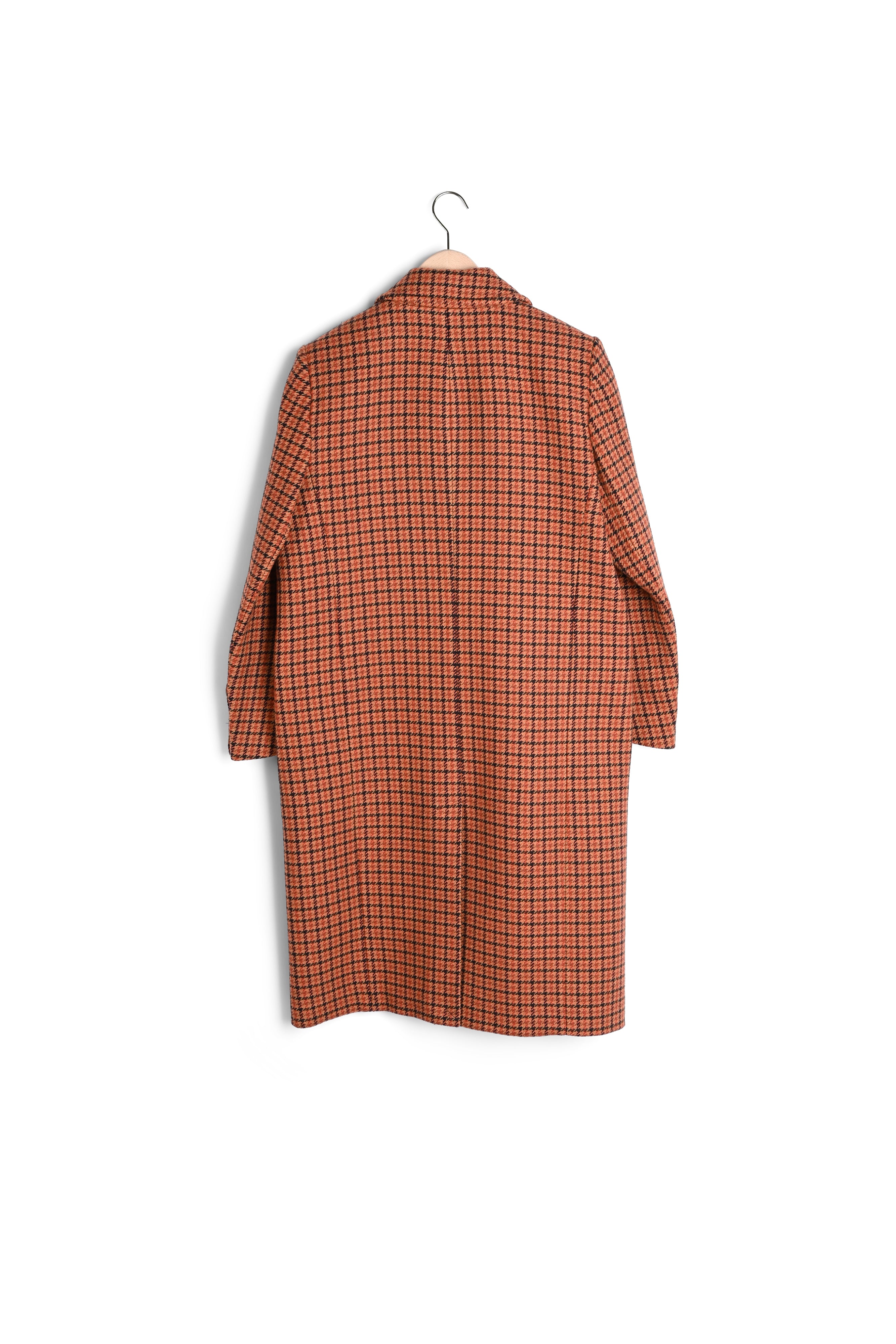 Manteau Marcus marron imprimé pied de poule Faume - seconde main