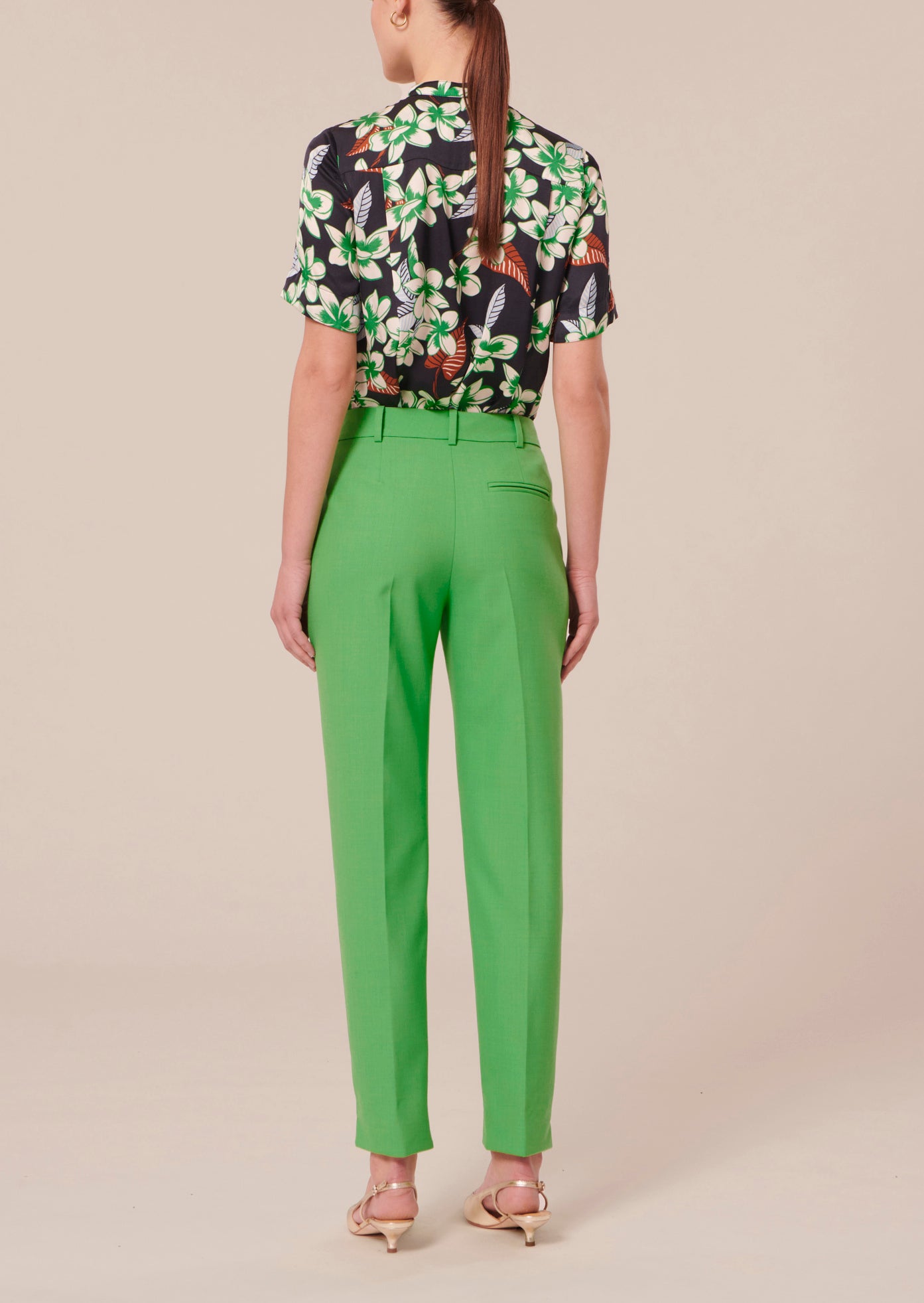 Pantalon Pascal vert en laine froide Faume - seconde main