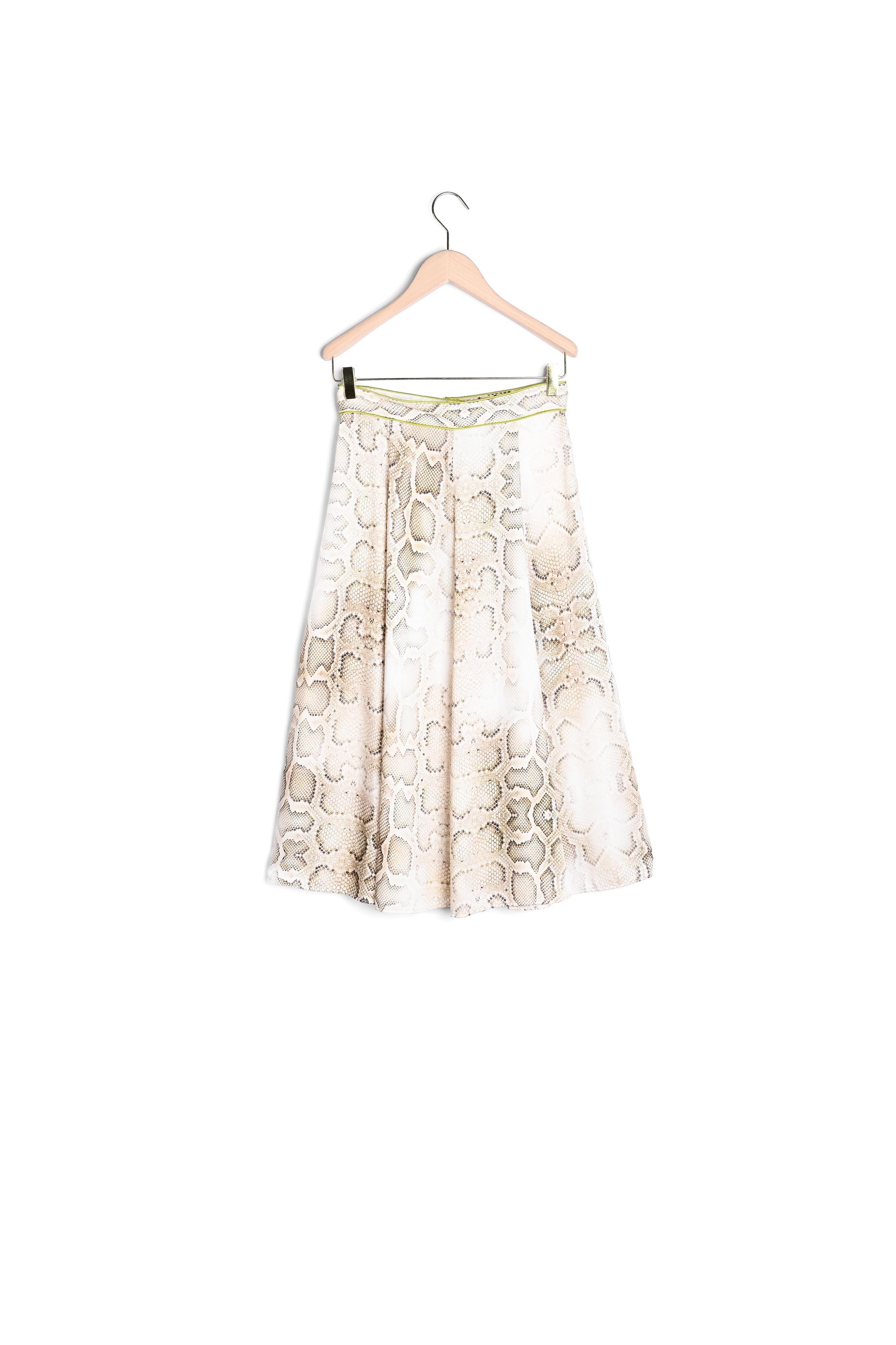 Jupe Jessa écrue imprimé python Faume - seconde main