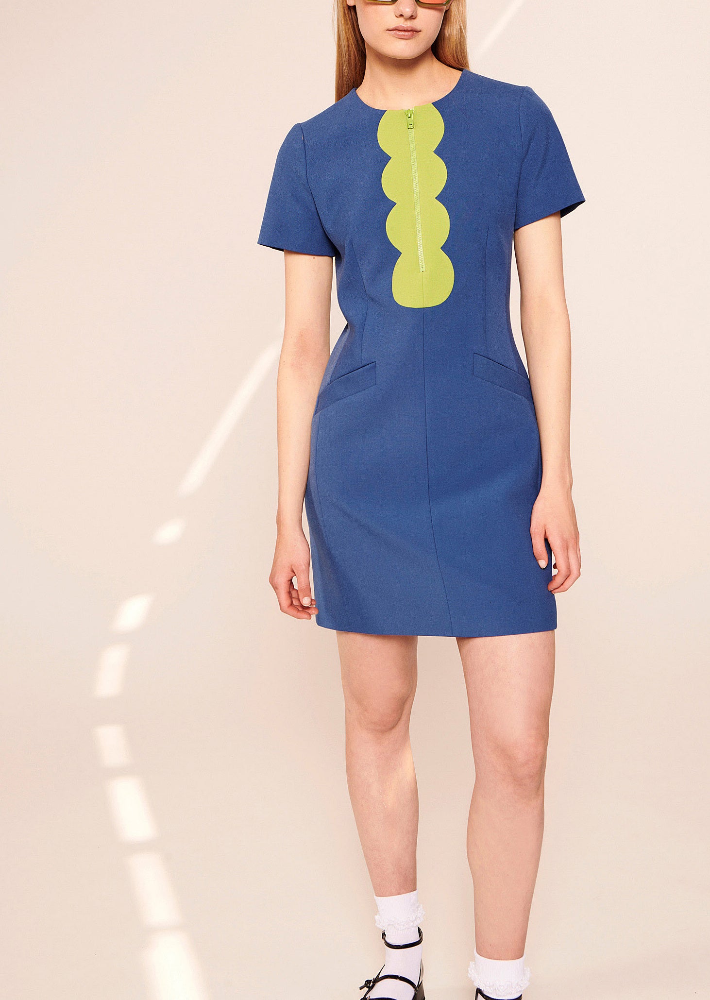 Robe Rochelle bleue en toile double Faume - seconde main