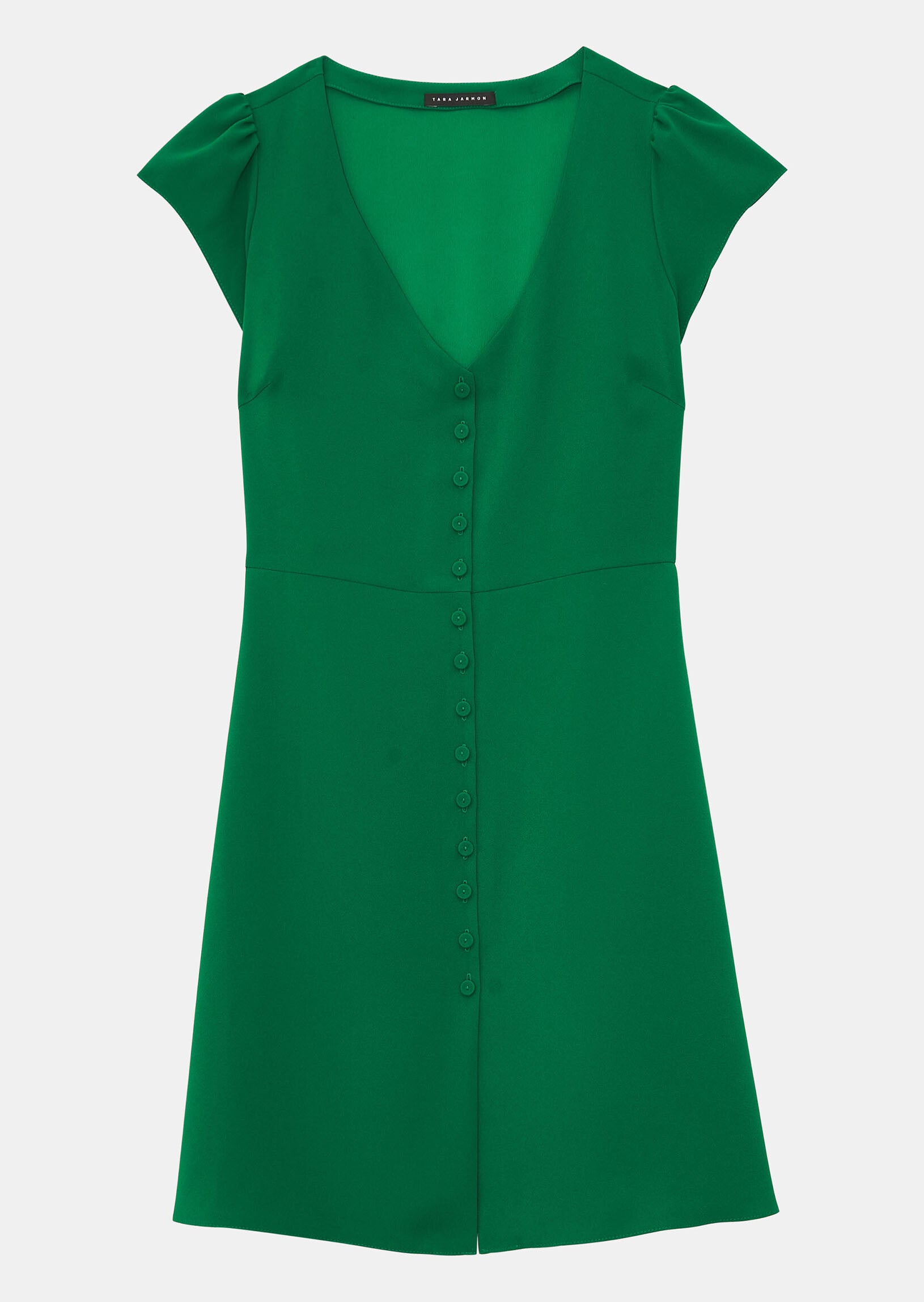 Robe Ruomi vert en crêpe mat Faume - seconde main