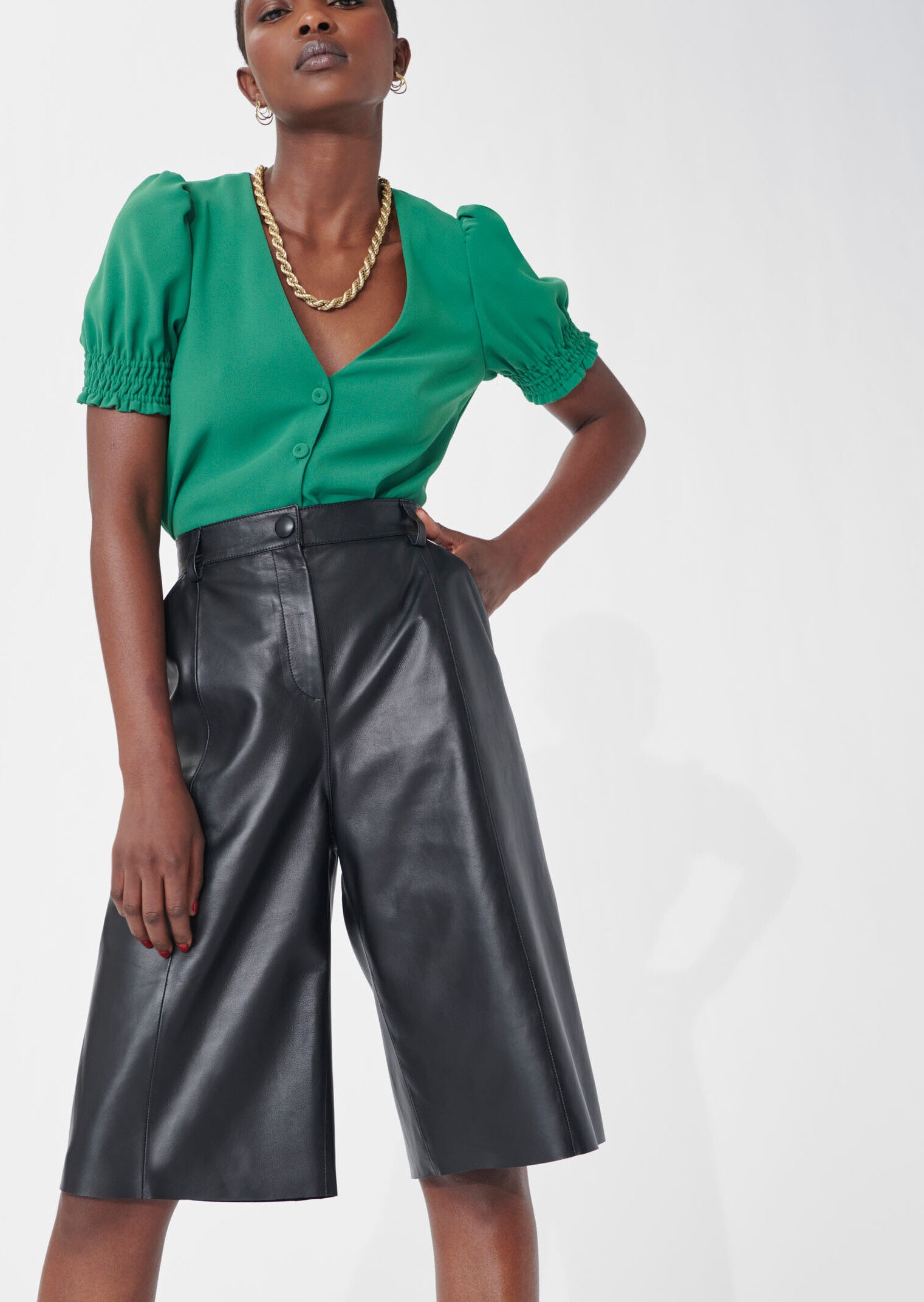 Top Talent émeraude en crêpe Faume - seconde main