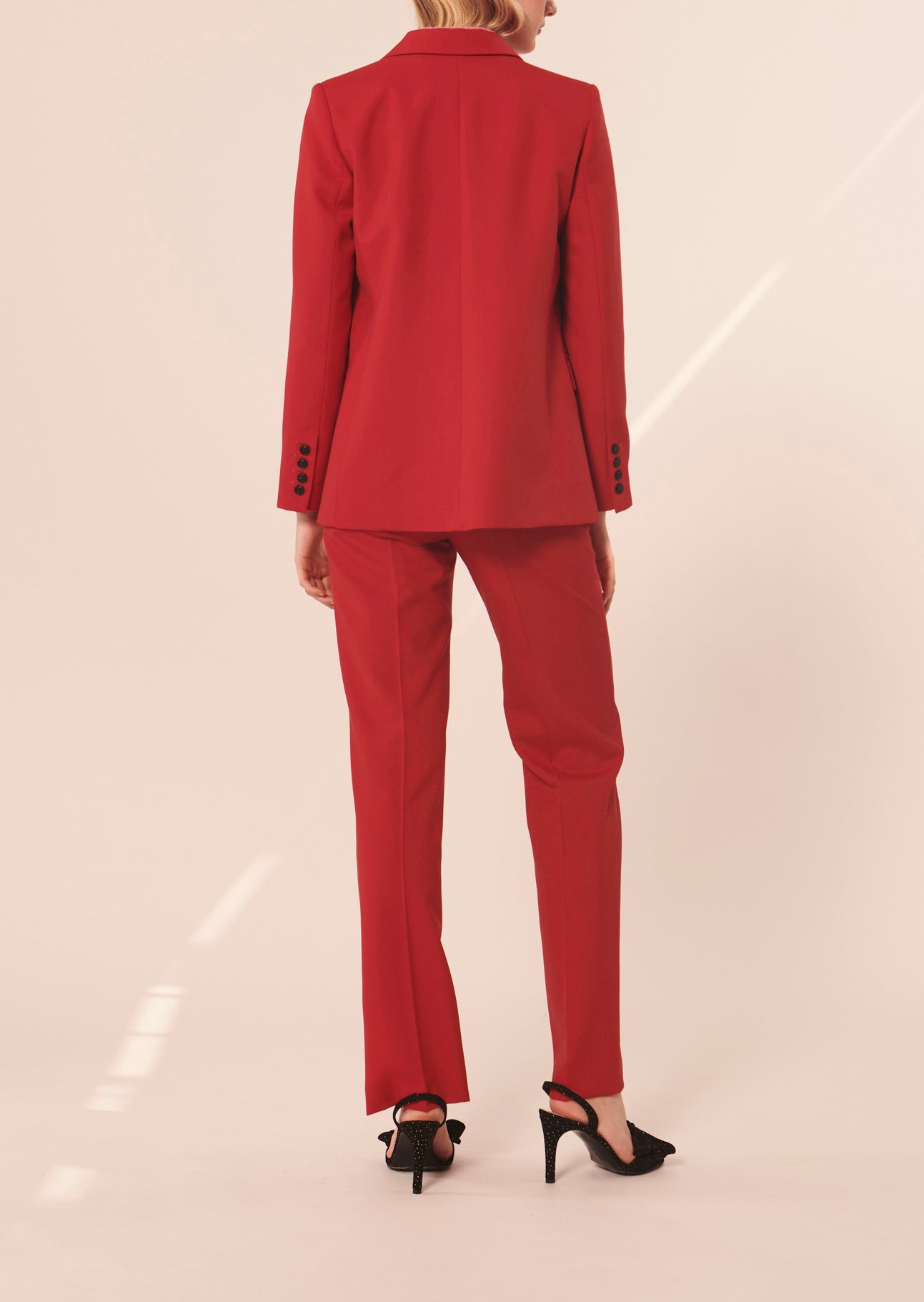 Veste Valentia rouge en laine froide Faume - seconde main