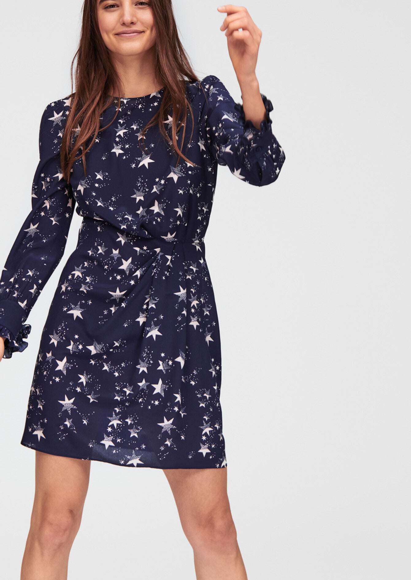 Robe bleu nuit motif étoile Faume - seconde main