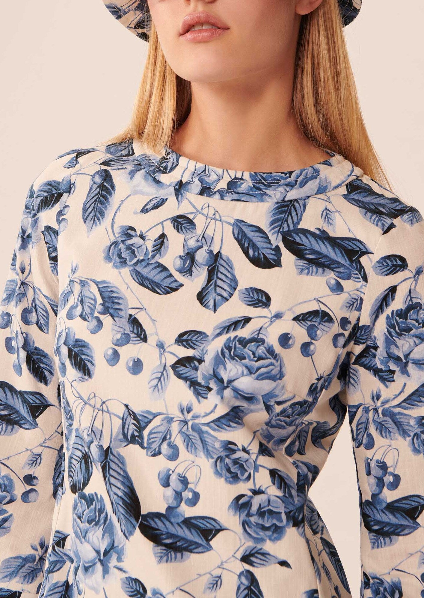 Robe Rivanna bleue imprimé à fleurs en coton Faume - seconde main