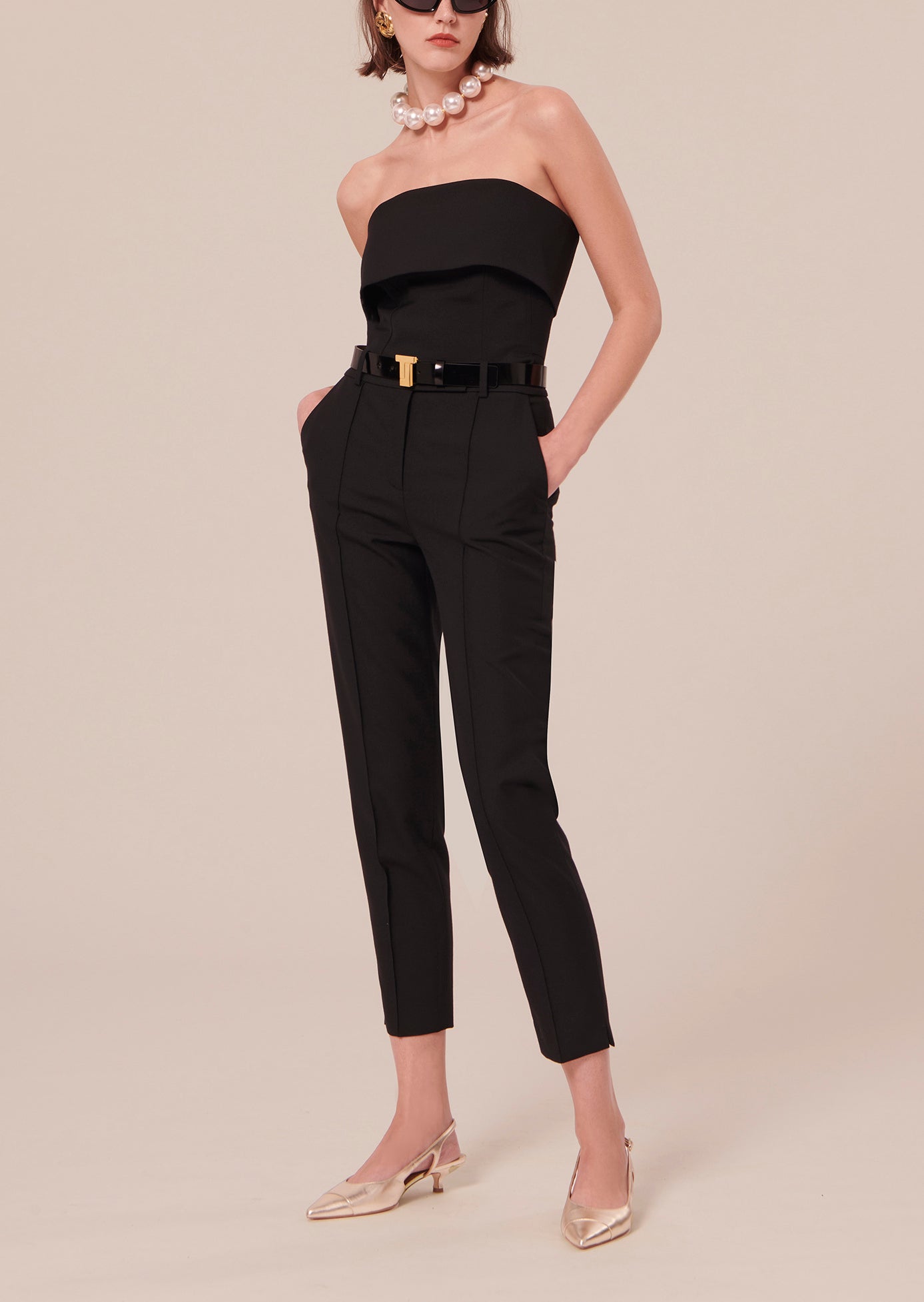 Pantalon Pascal noir en laine froide Faume - seconde main