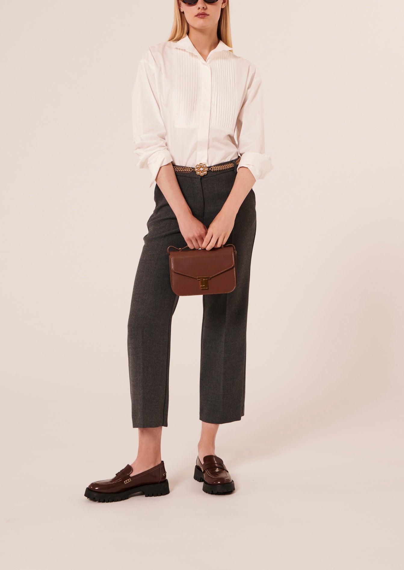 Chemise Carlina blanche en popeline Faume - seconde main