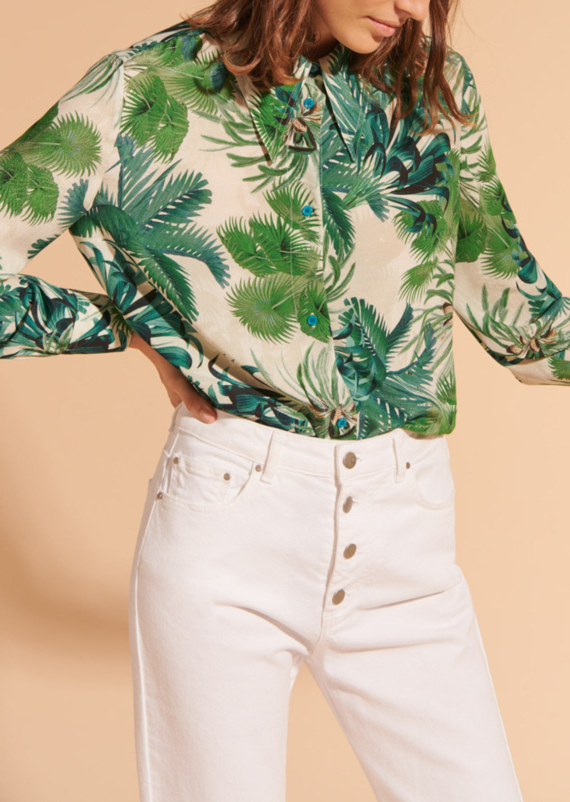 Chemise Tarot imprimé palmier Faume - seconde main