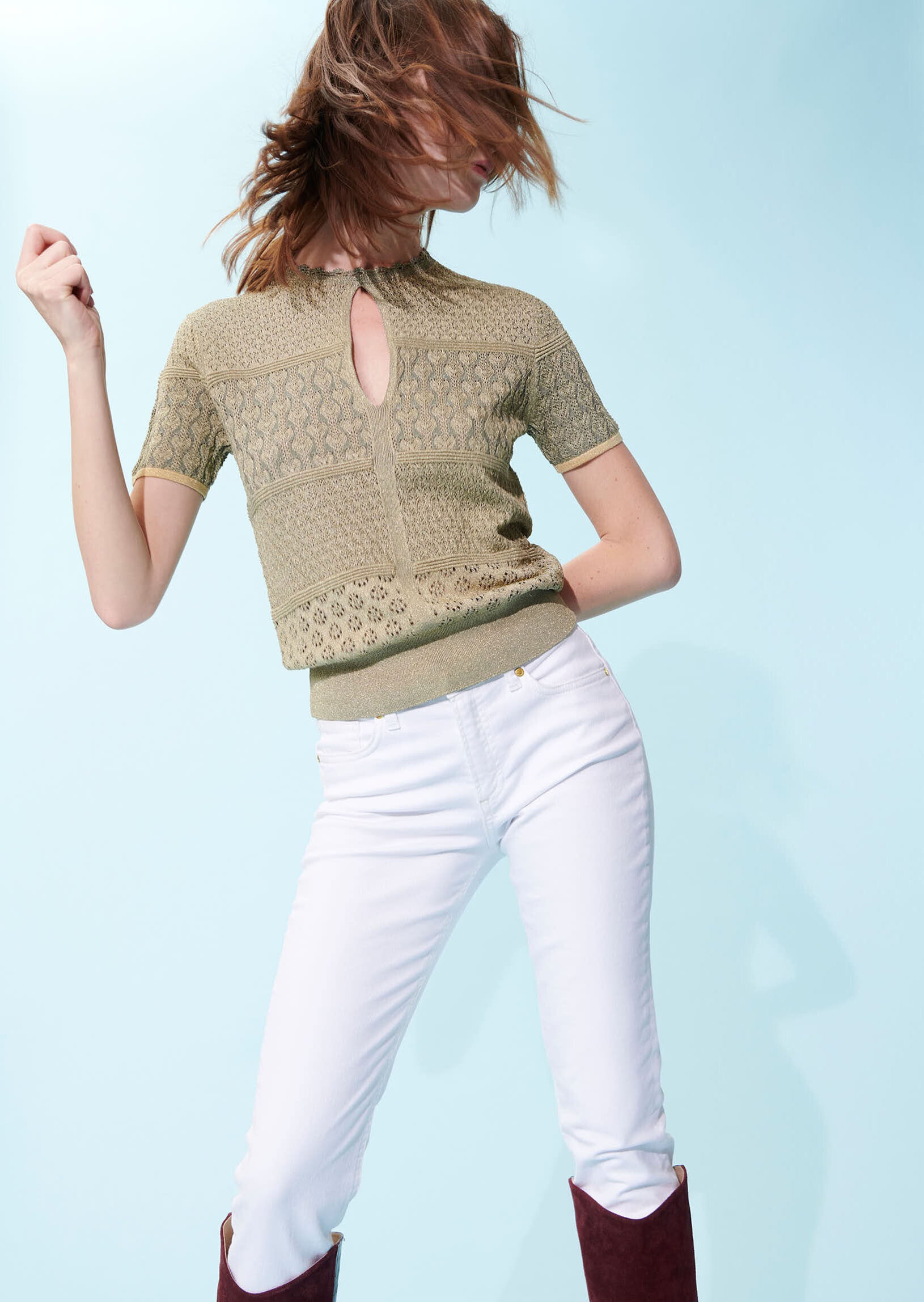 Pull Pipa vert pâle en viscose Faume - seconde main