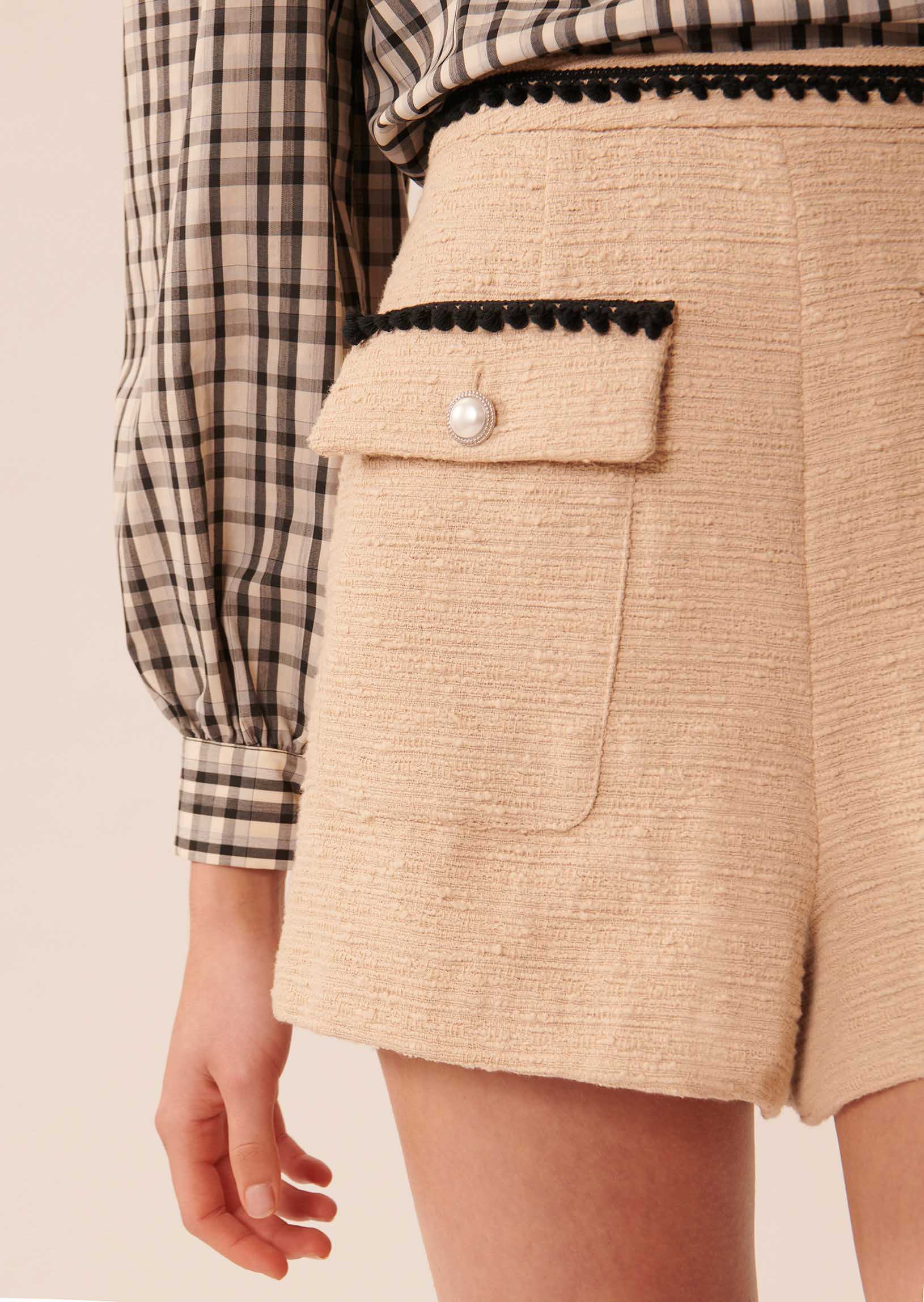 Short Solea beige en tweed Faume - seconde main