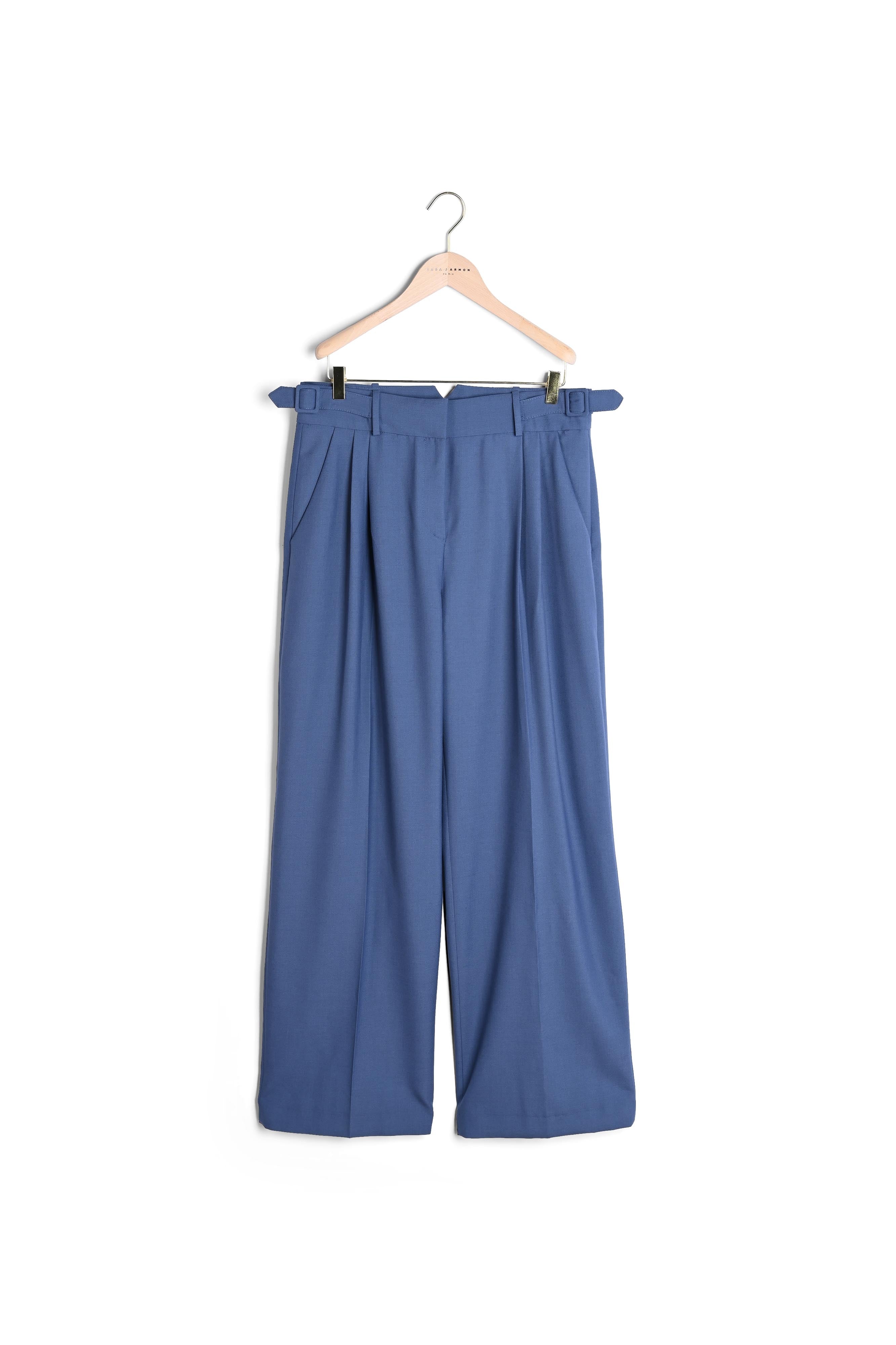Pantalon Peace bleu en laine Faume - seconde main