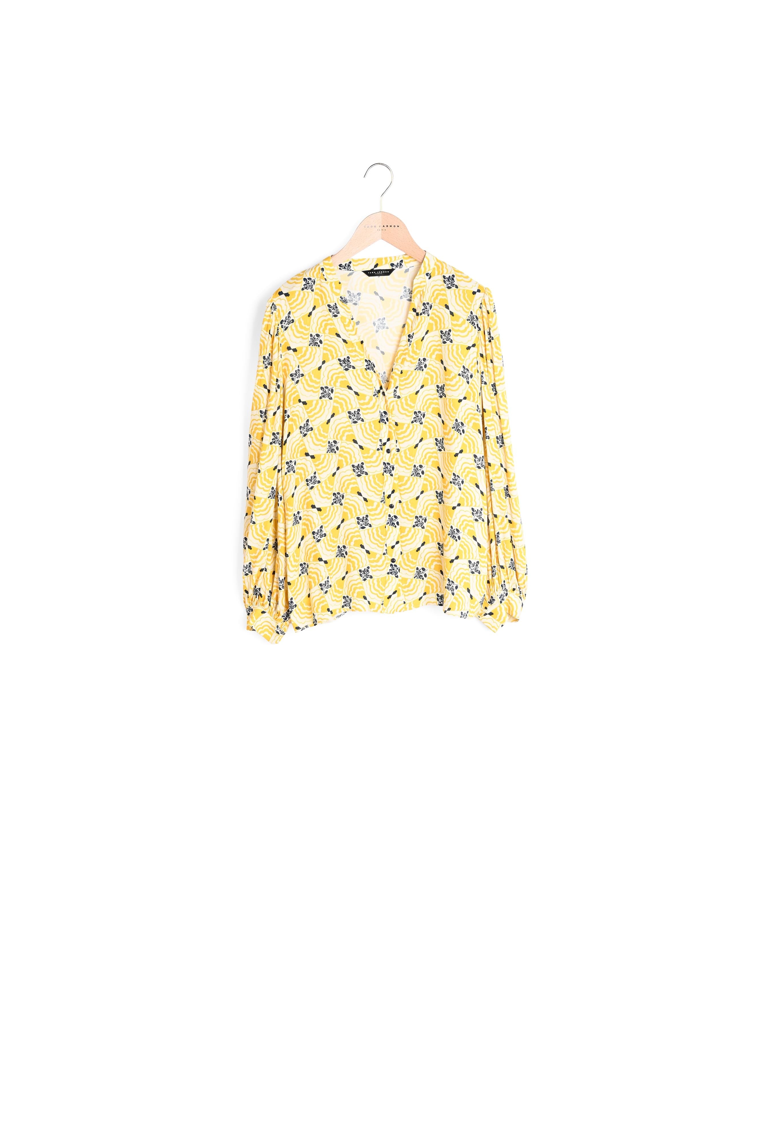 Chemise Constanza jaune imprimé fleuri Faume - seconde main