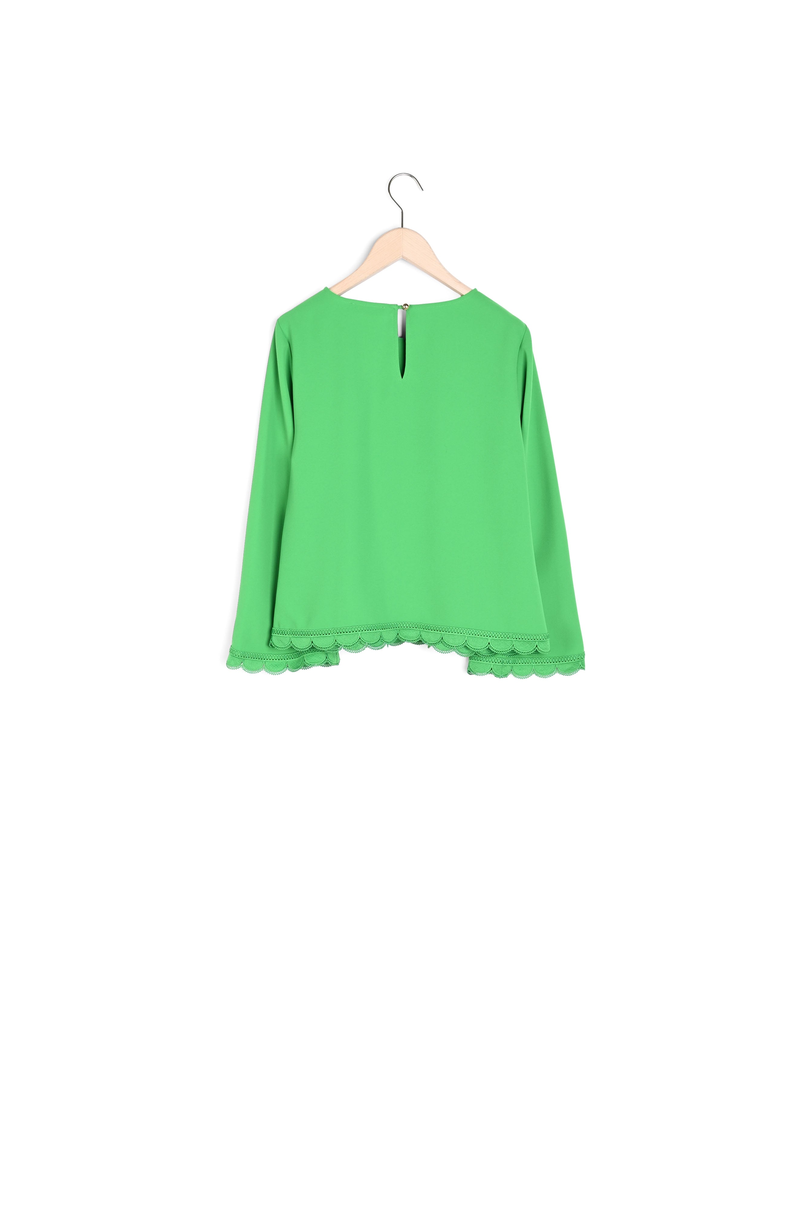 Top Teddy vert émeraude en crêpe Faume - seconde main