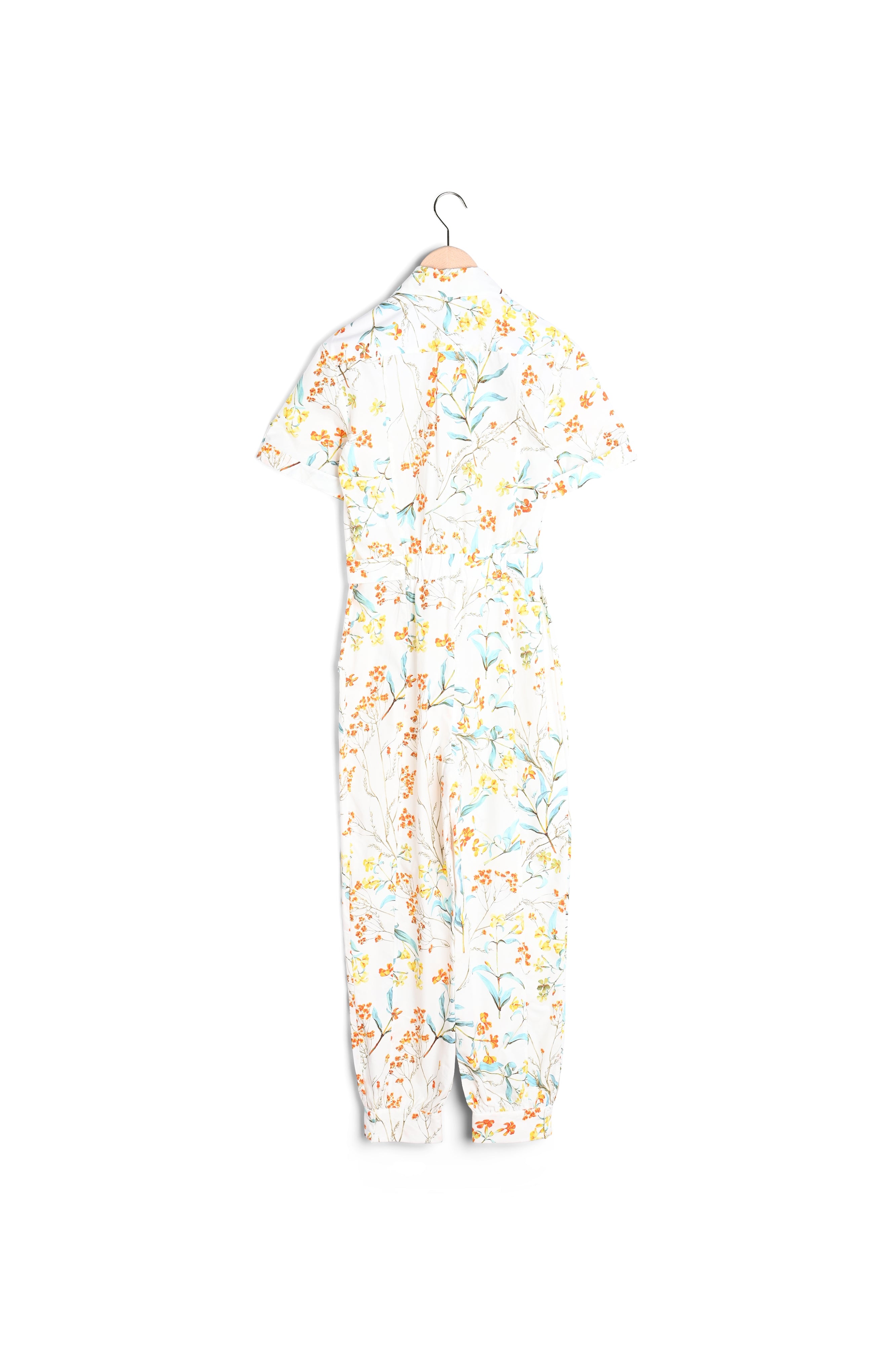 Combinaison Cosma blanche imprimé fleuri en popeline de coton Faume - seconde main