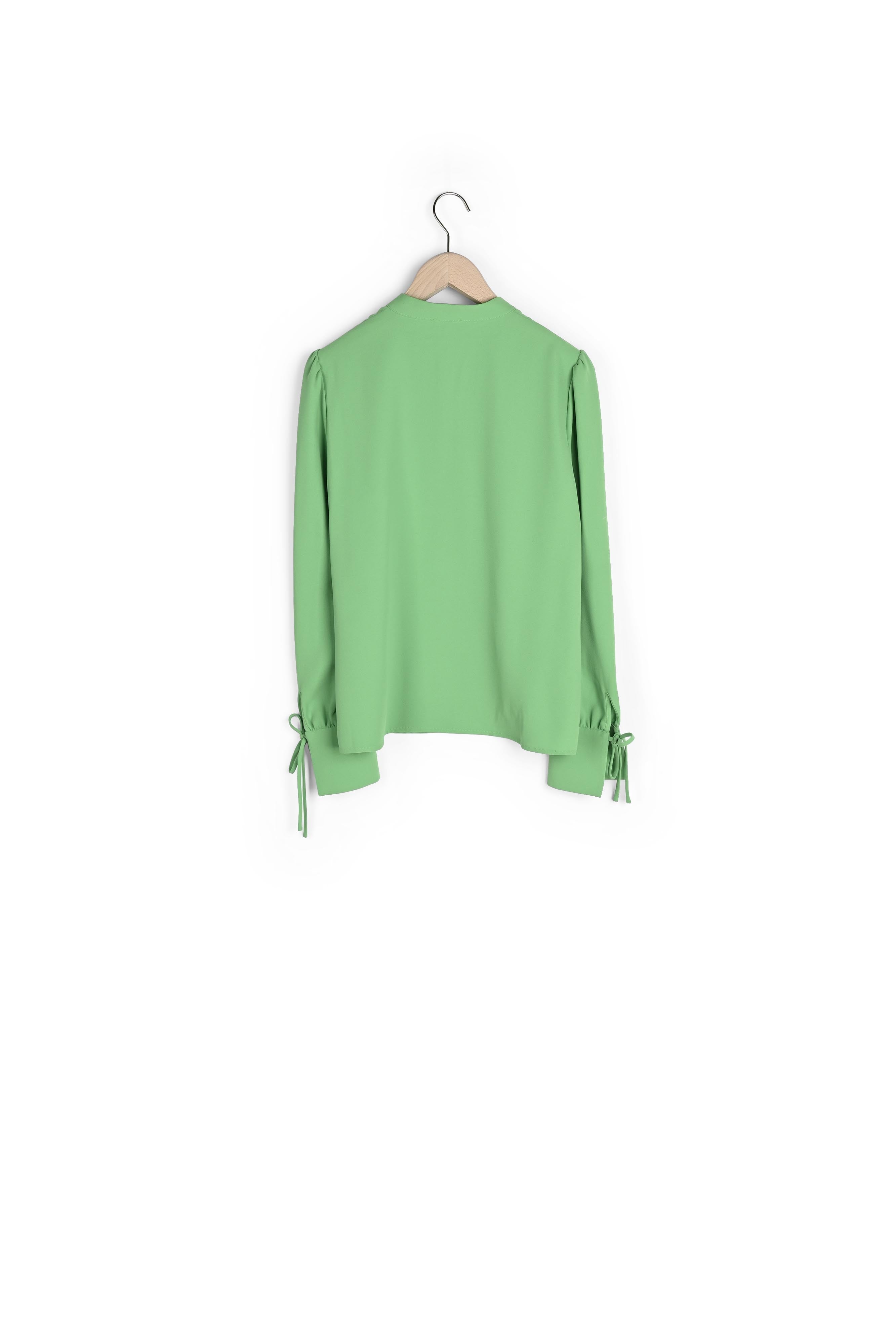 Top Toulouse vert en crêpe Faume - seconde main