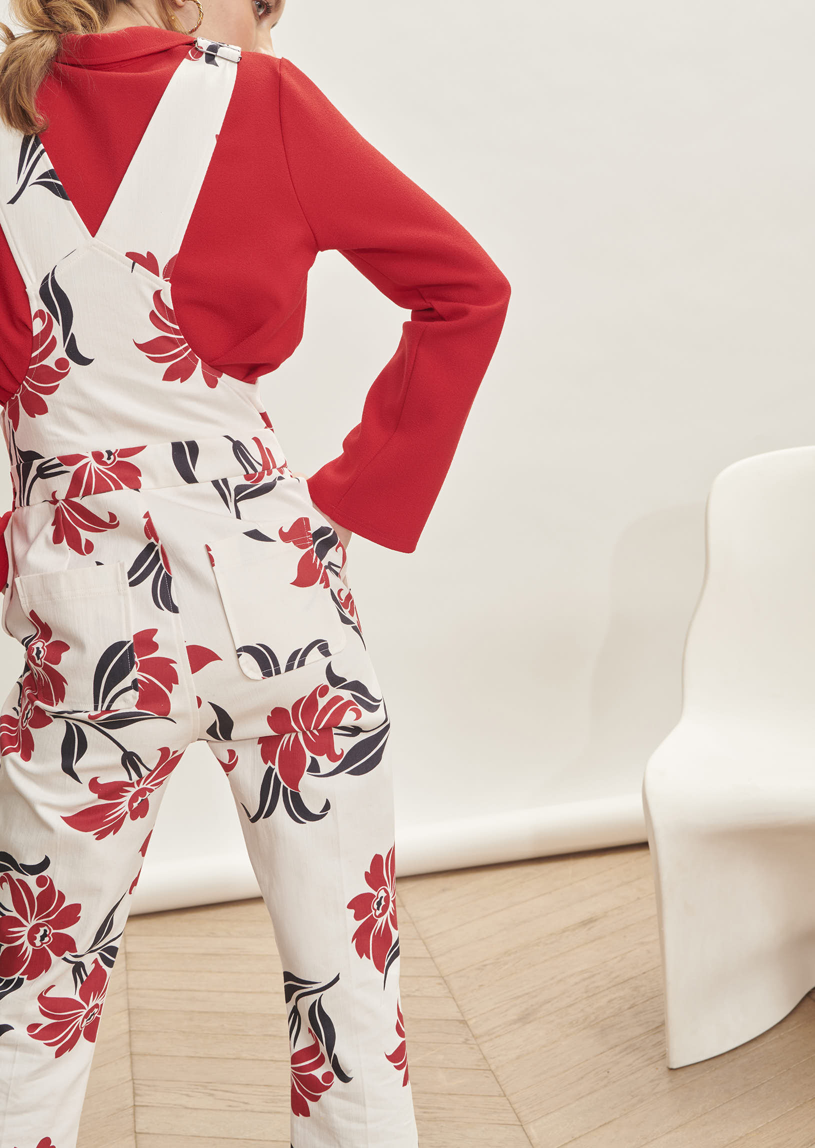 Salopette Carolyn écrue imprimé fleurs de lys en coton Faume - seconde main