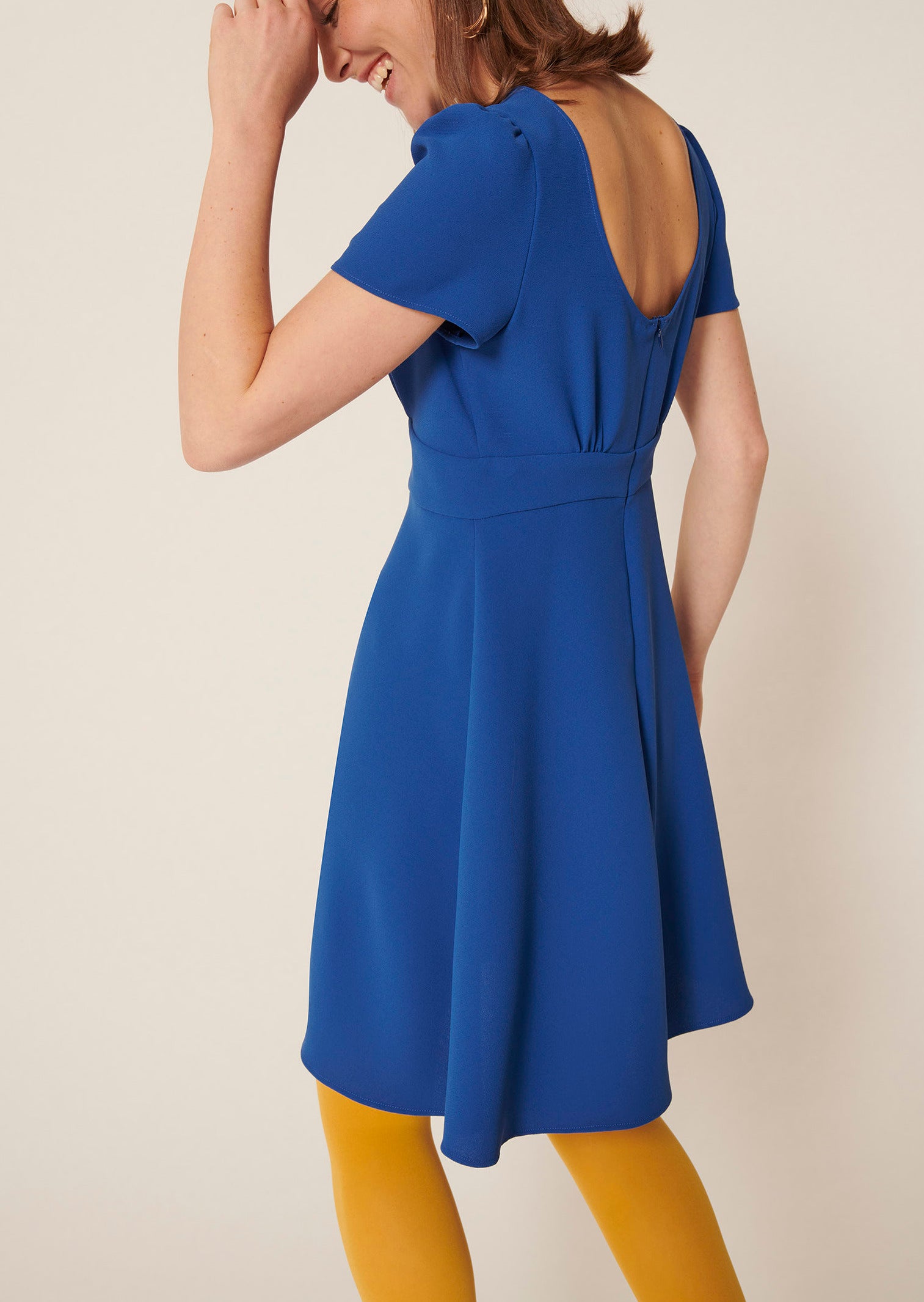 Robe Renetta bleue en crêpe Faume - seconde main