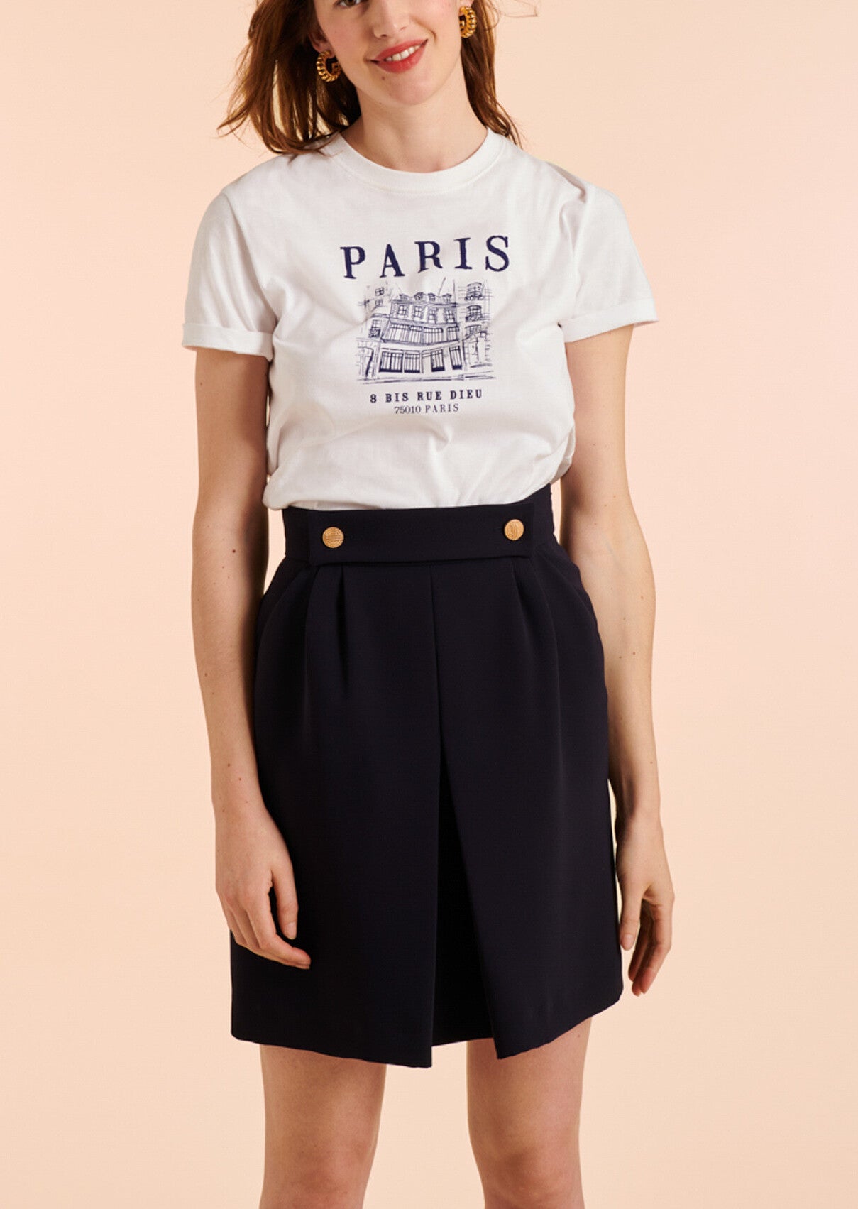 Jupe Josephine courte bleu nuit Faume - seconde main