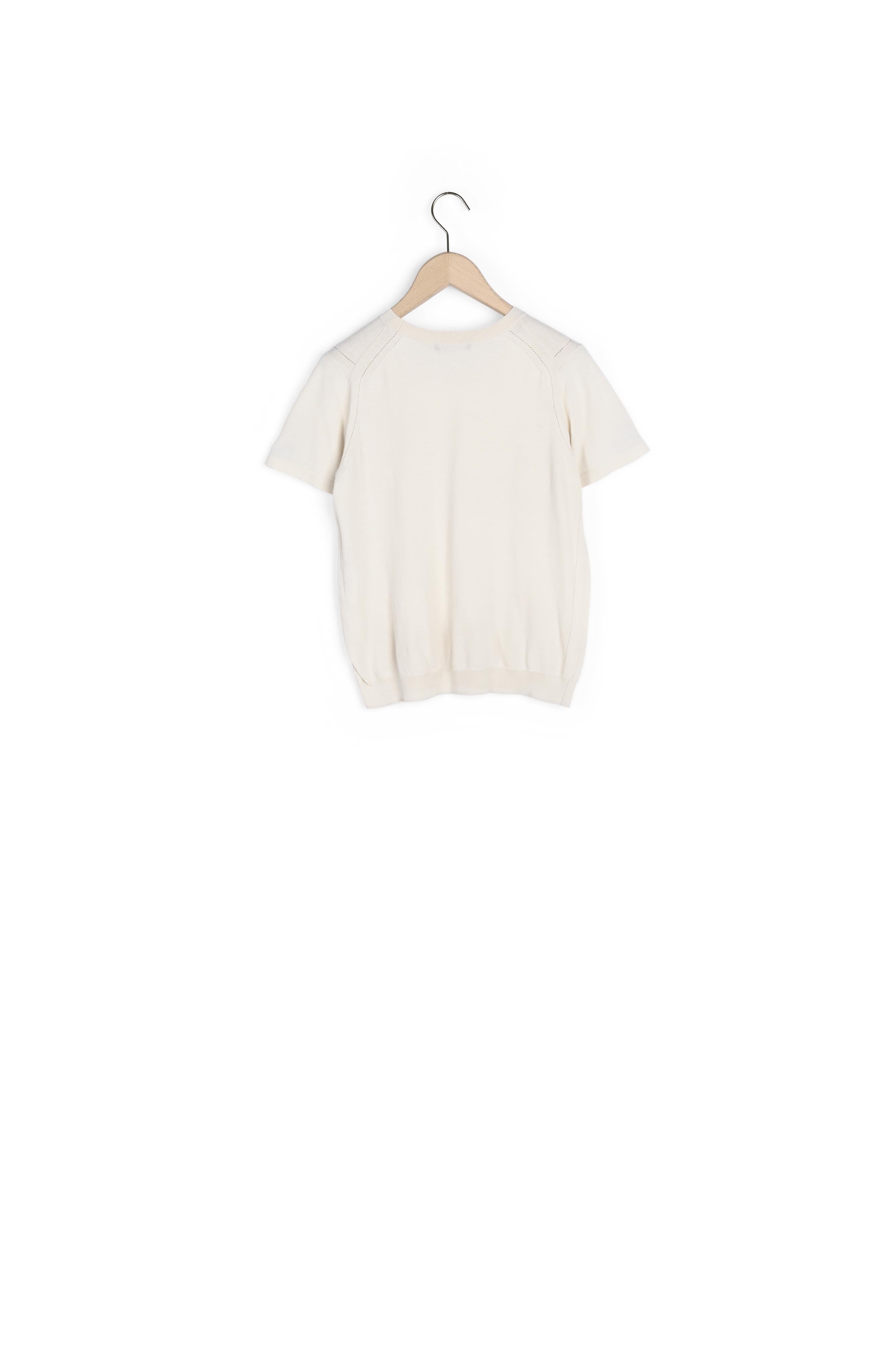 Pull Pistache écru en coton extrafin Faume - seconde main