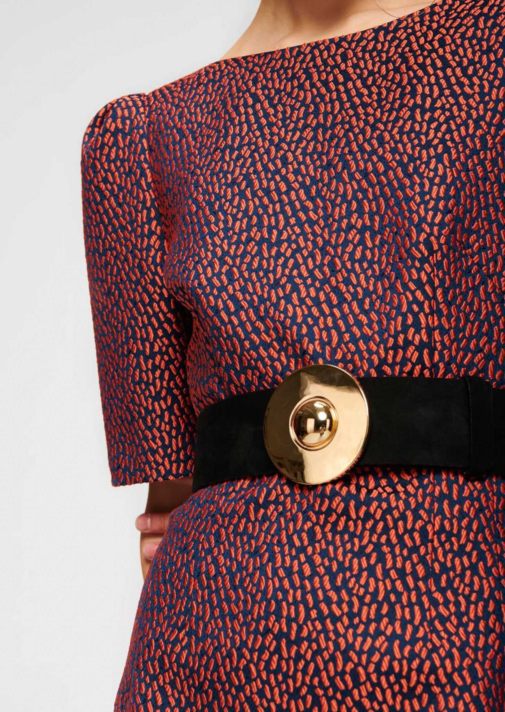 Robe en jacquard bleu nuit Faume - seconde main