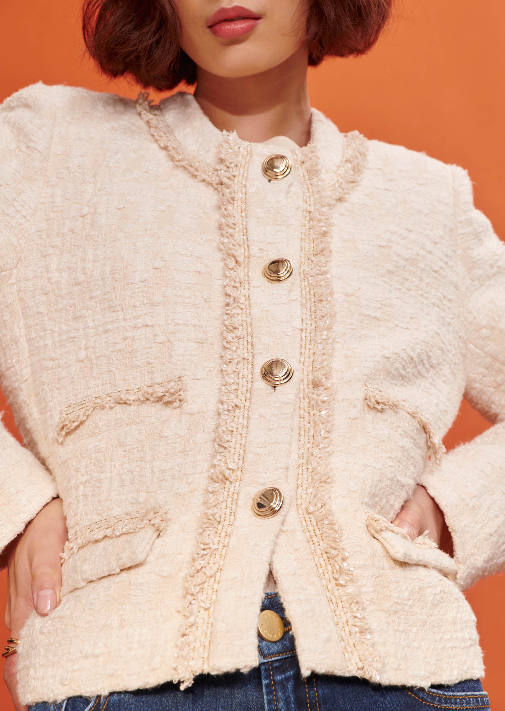 Veste Virgine écru en tweed Faume - seconde main