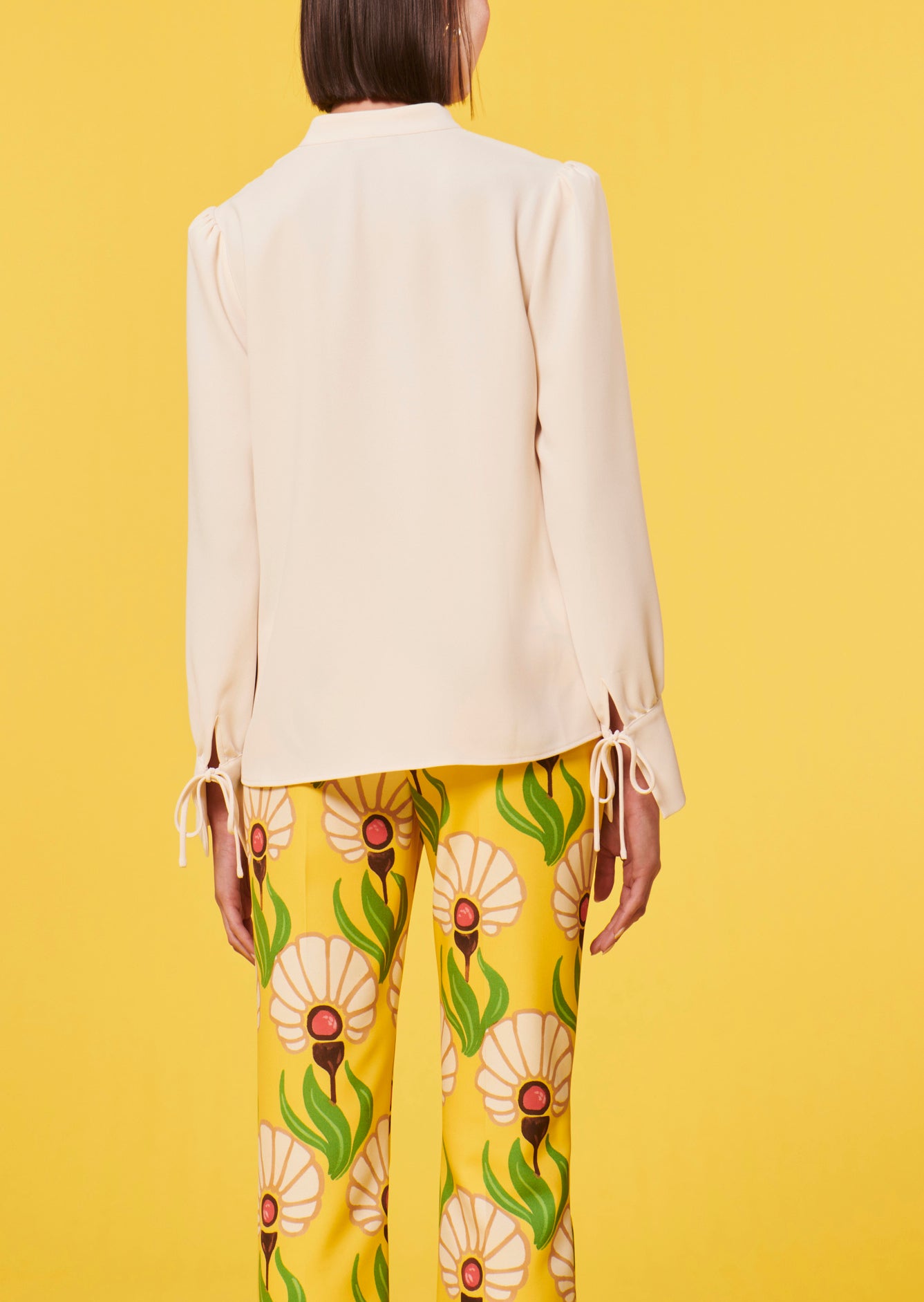 Top Toulouse écru en crêpe Faume - seconde main