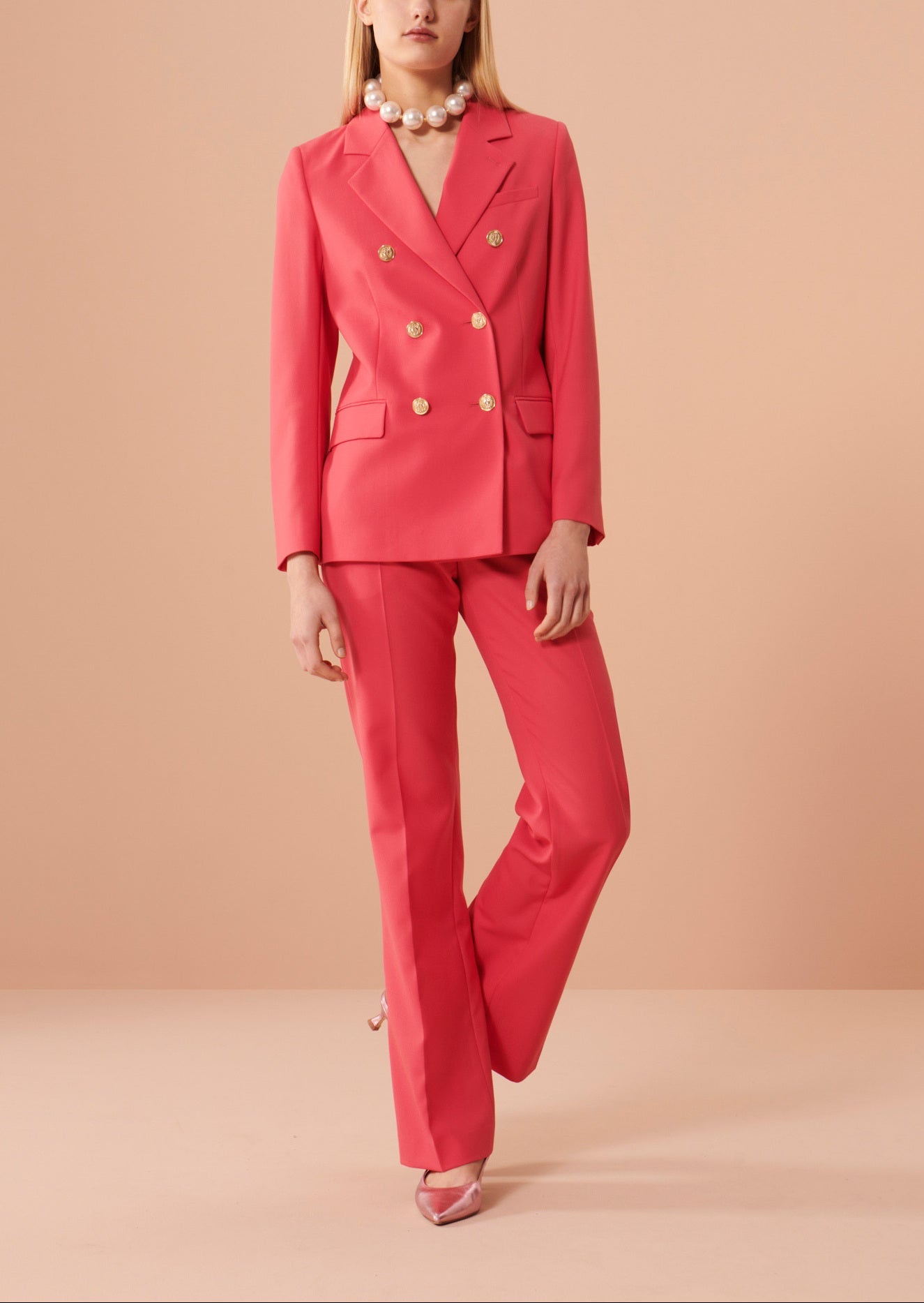 Pantalon Patti rose en laine froide Faume - seconde main