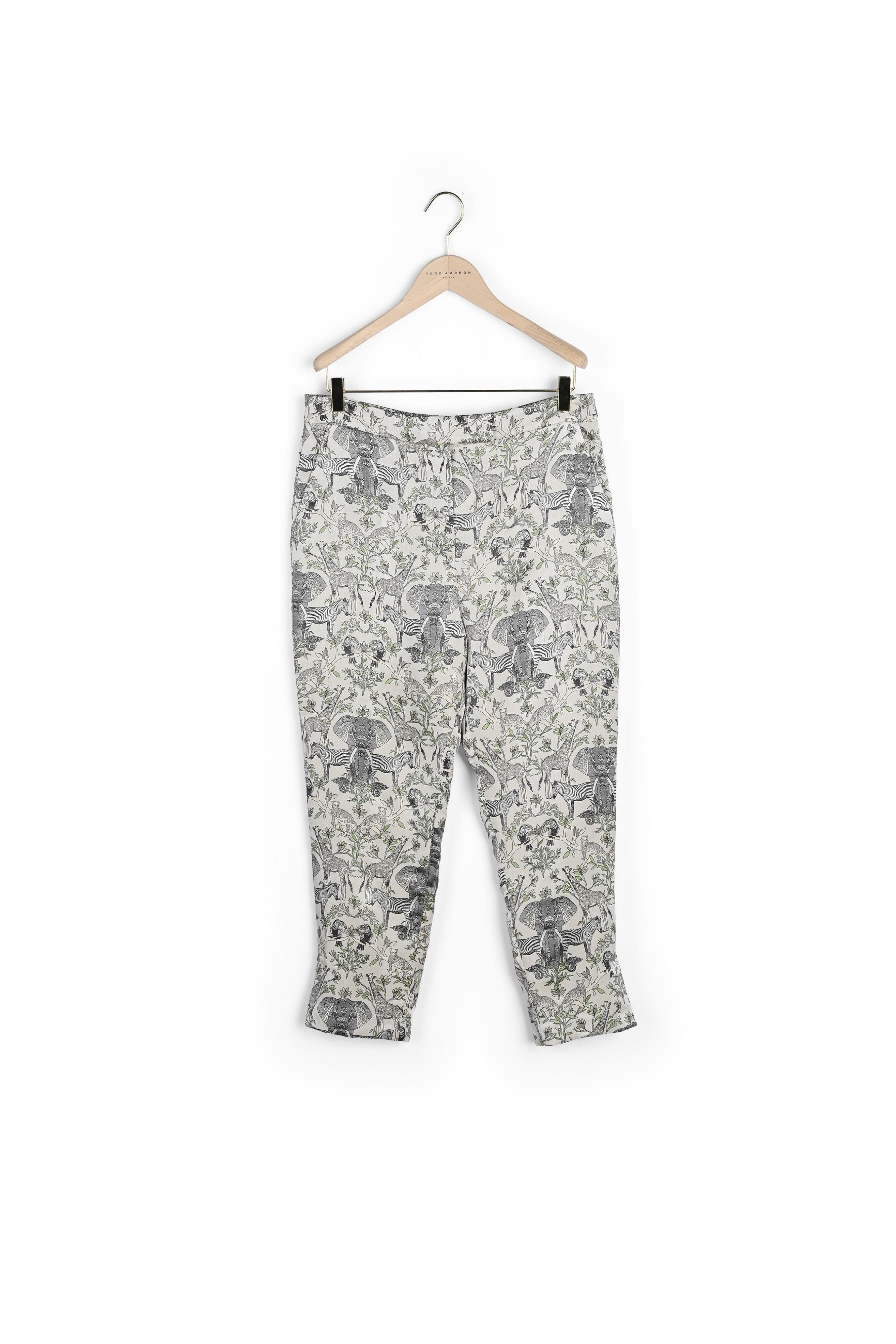 Pantalon Paul écru en jacquard jungle Faume - seconde main