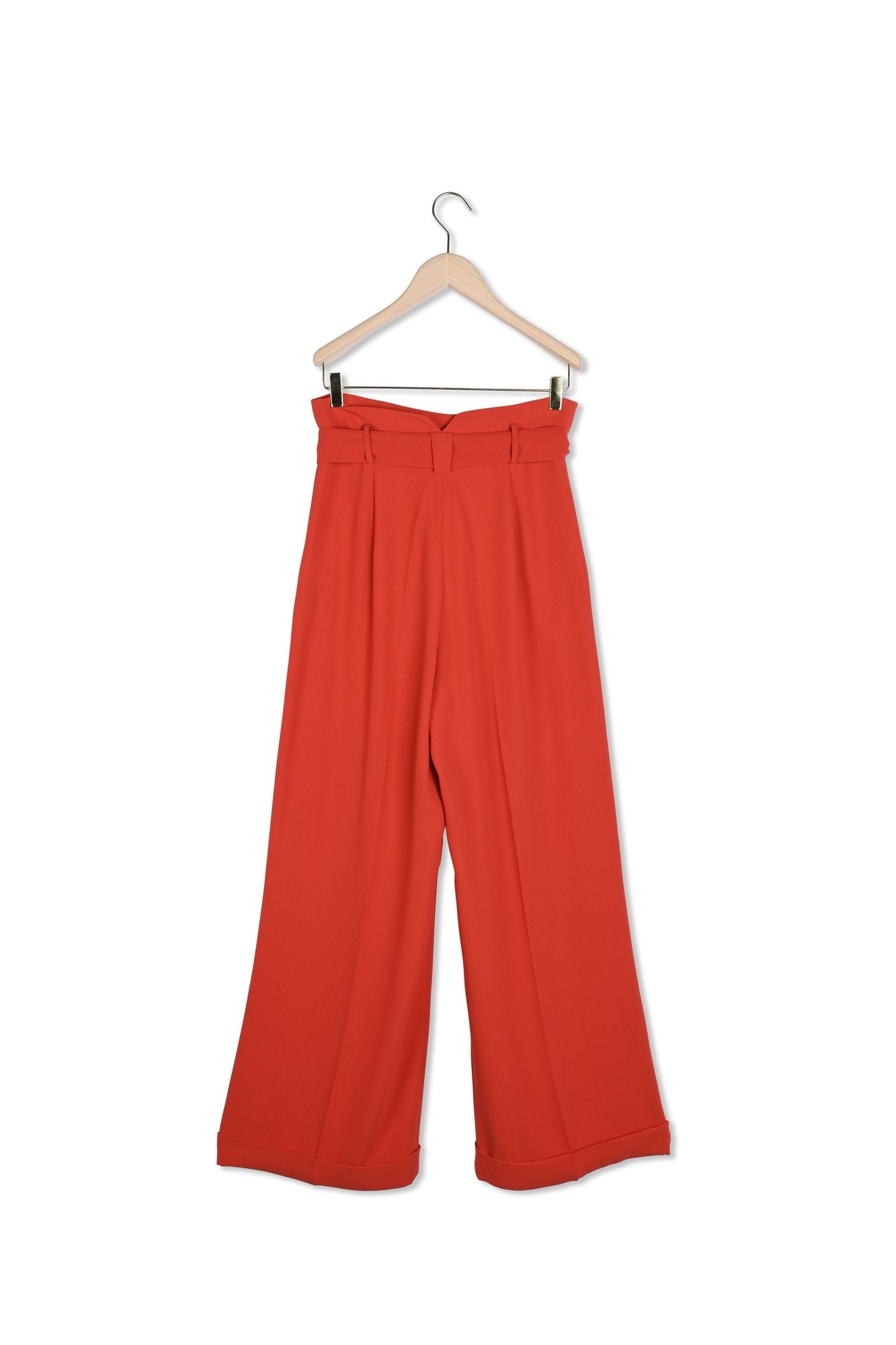 Pantalon Pyla rouge en crêpe Faume - seconde main