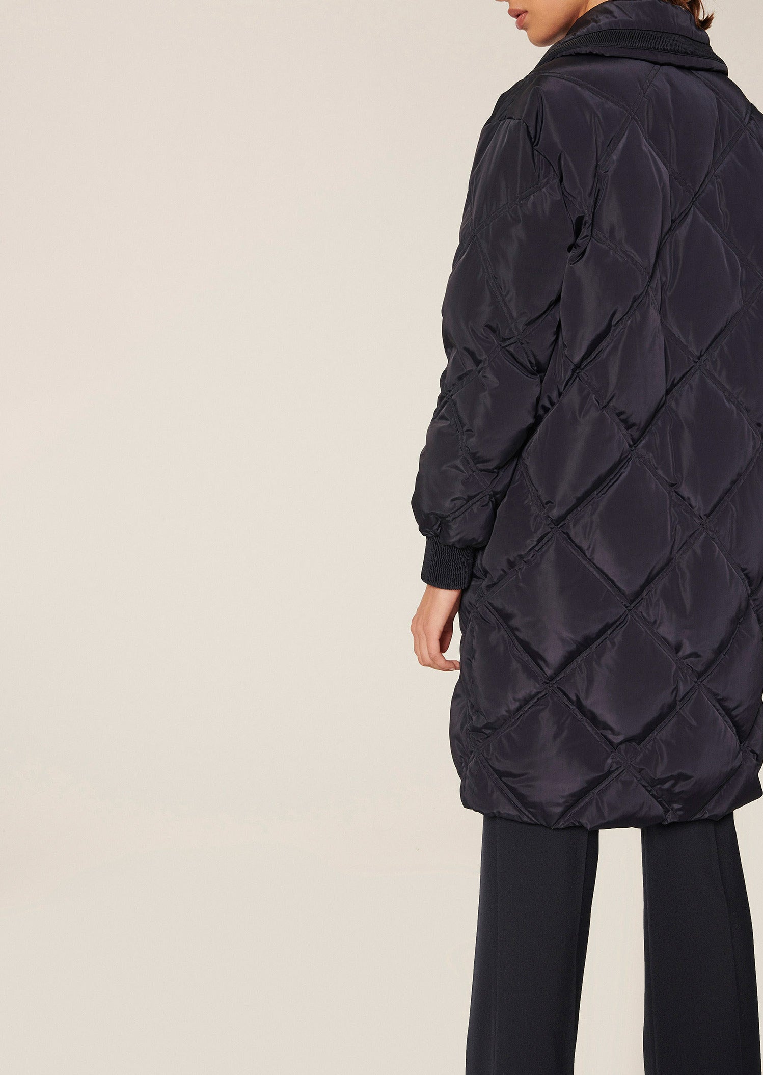 Doudoune longue Dominique bleu nuit matelassée Faume - seconde main