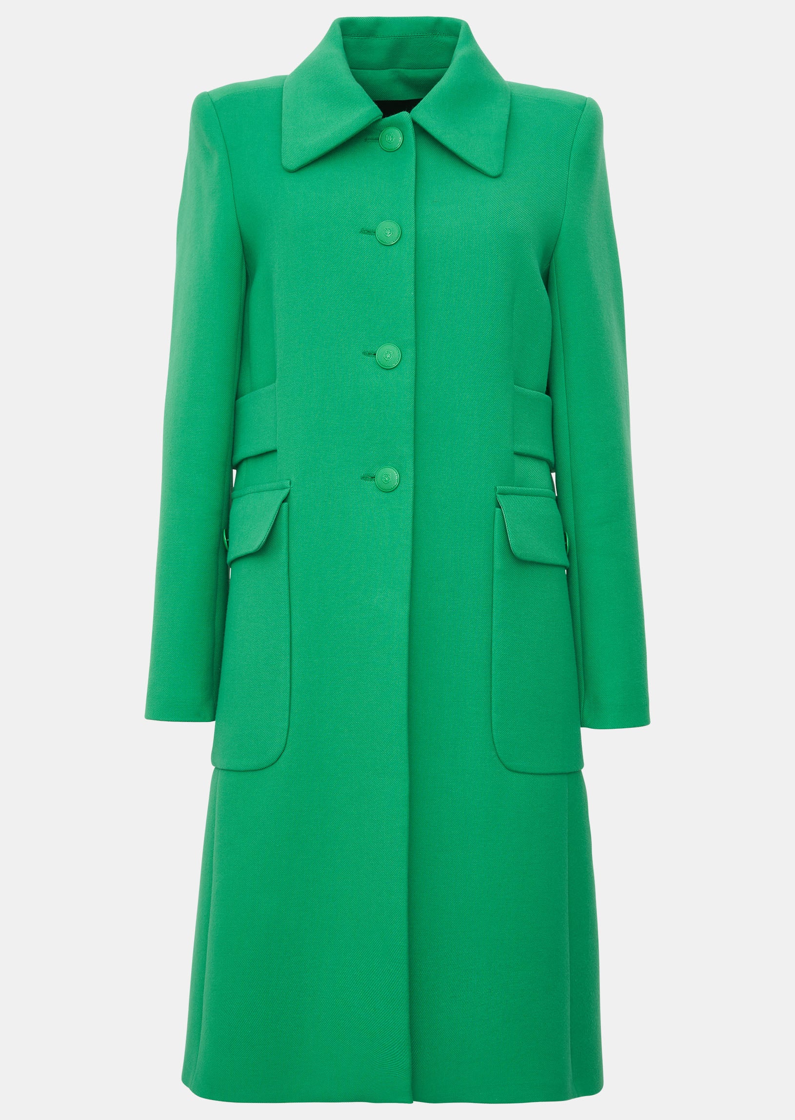 Manteau Mallory vert émeraude en coton Faume - seconde main