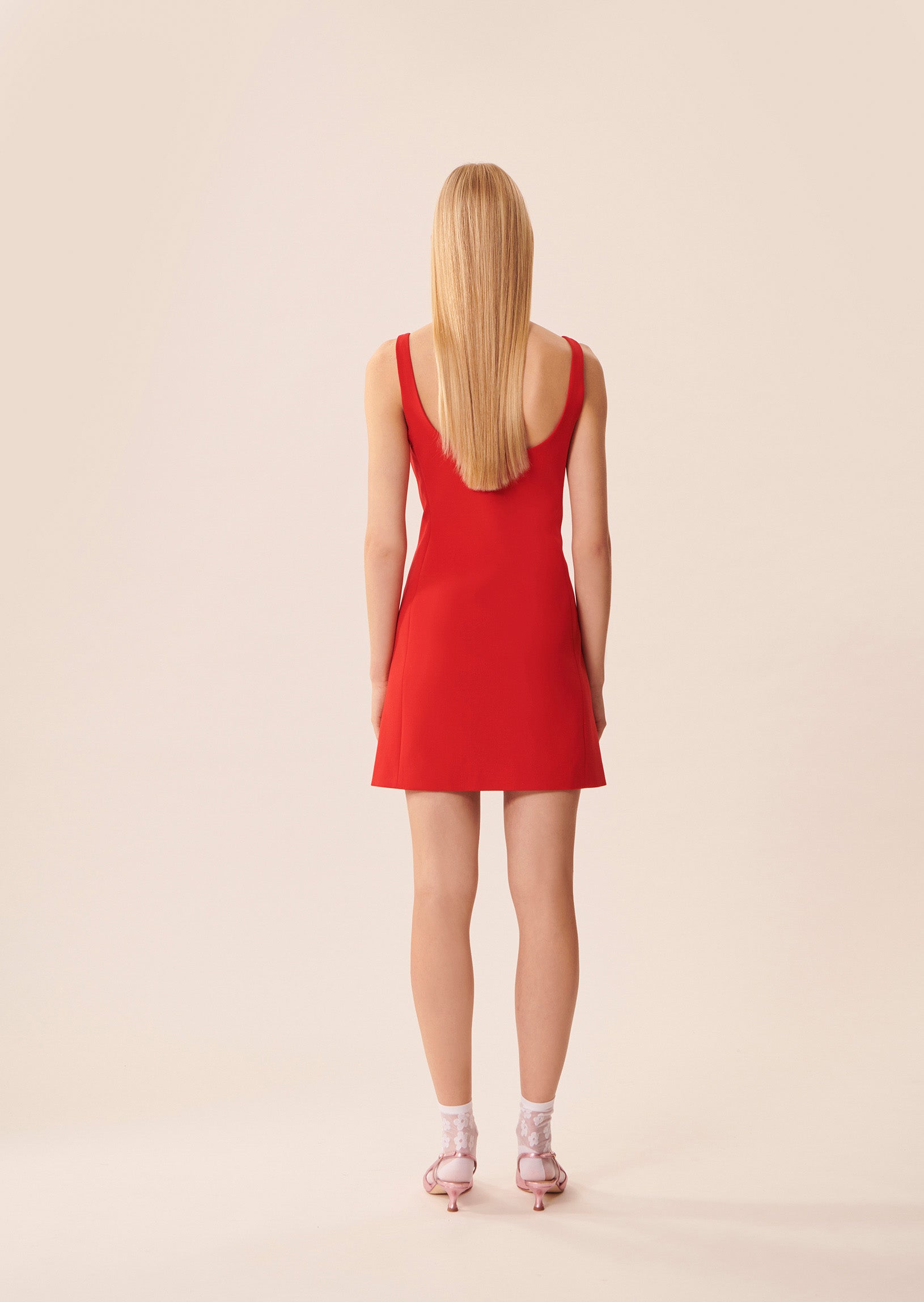 Robe Ricki rouge en toile double Faume - seconde main