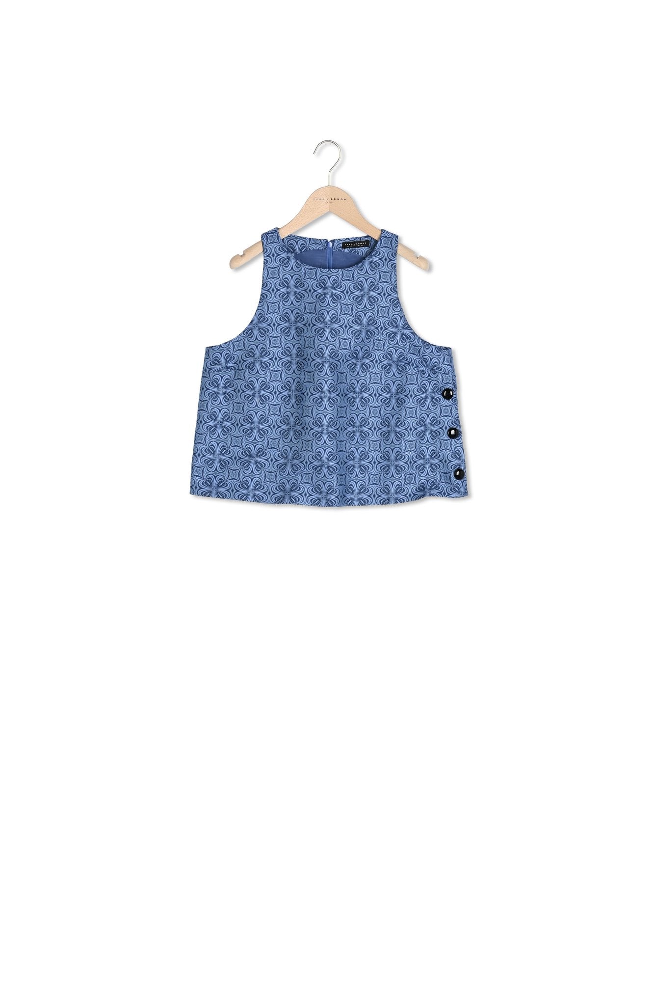 Top Taisa bleu en jacquard Faume - seconde main