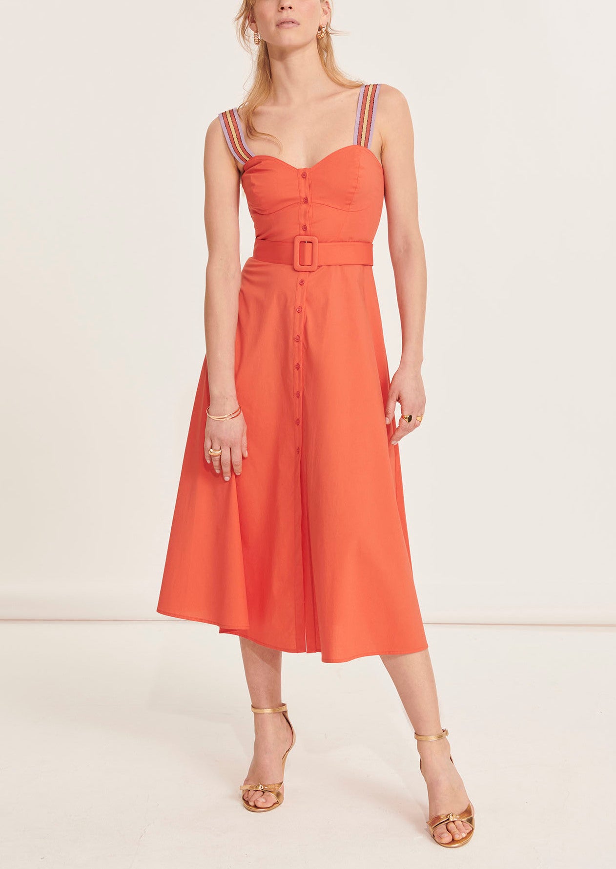 Robe Raquella rouge en popeline Faume - seconde main