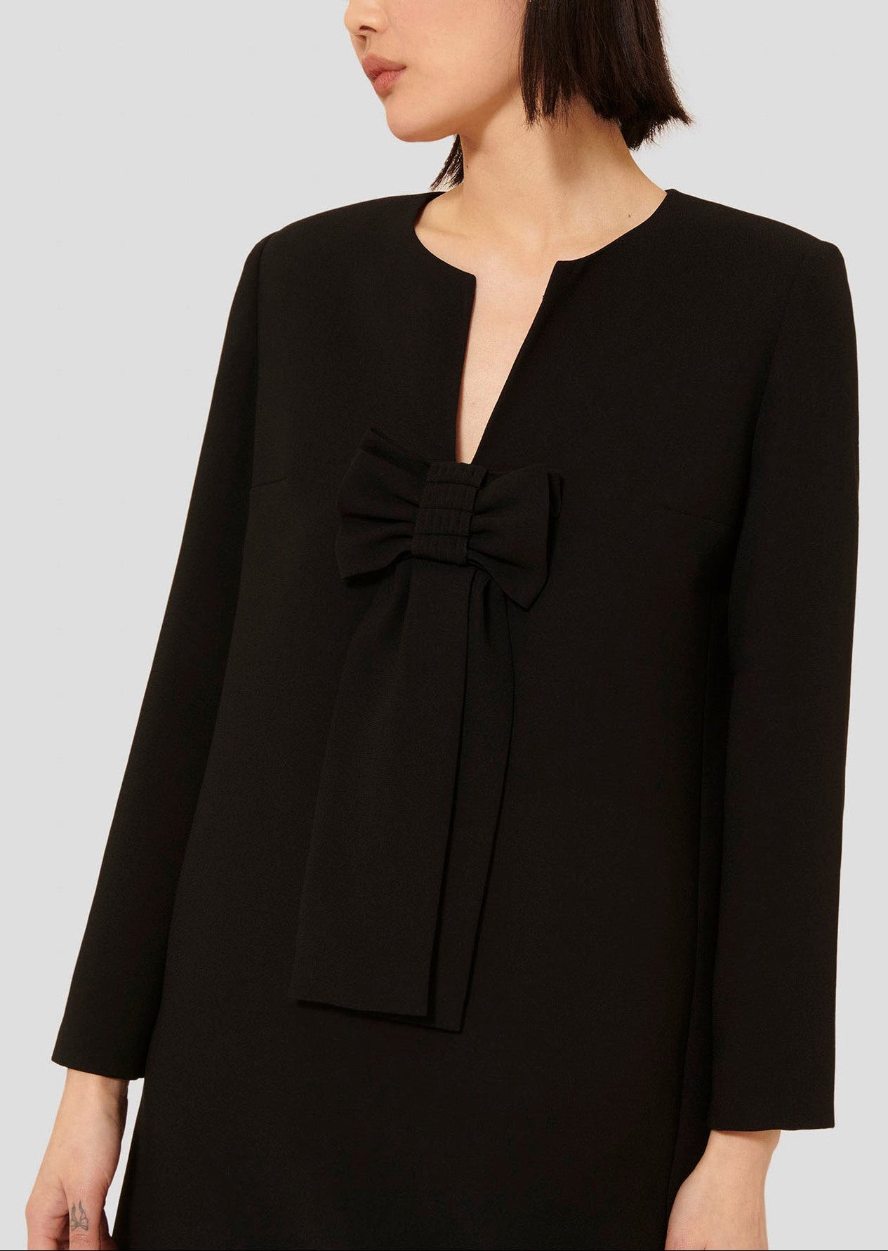 Robe noire en crêpe Rhonda Faume - seconde main