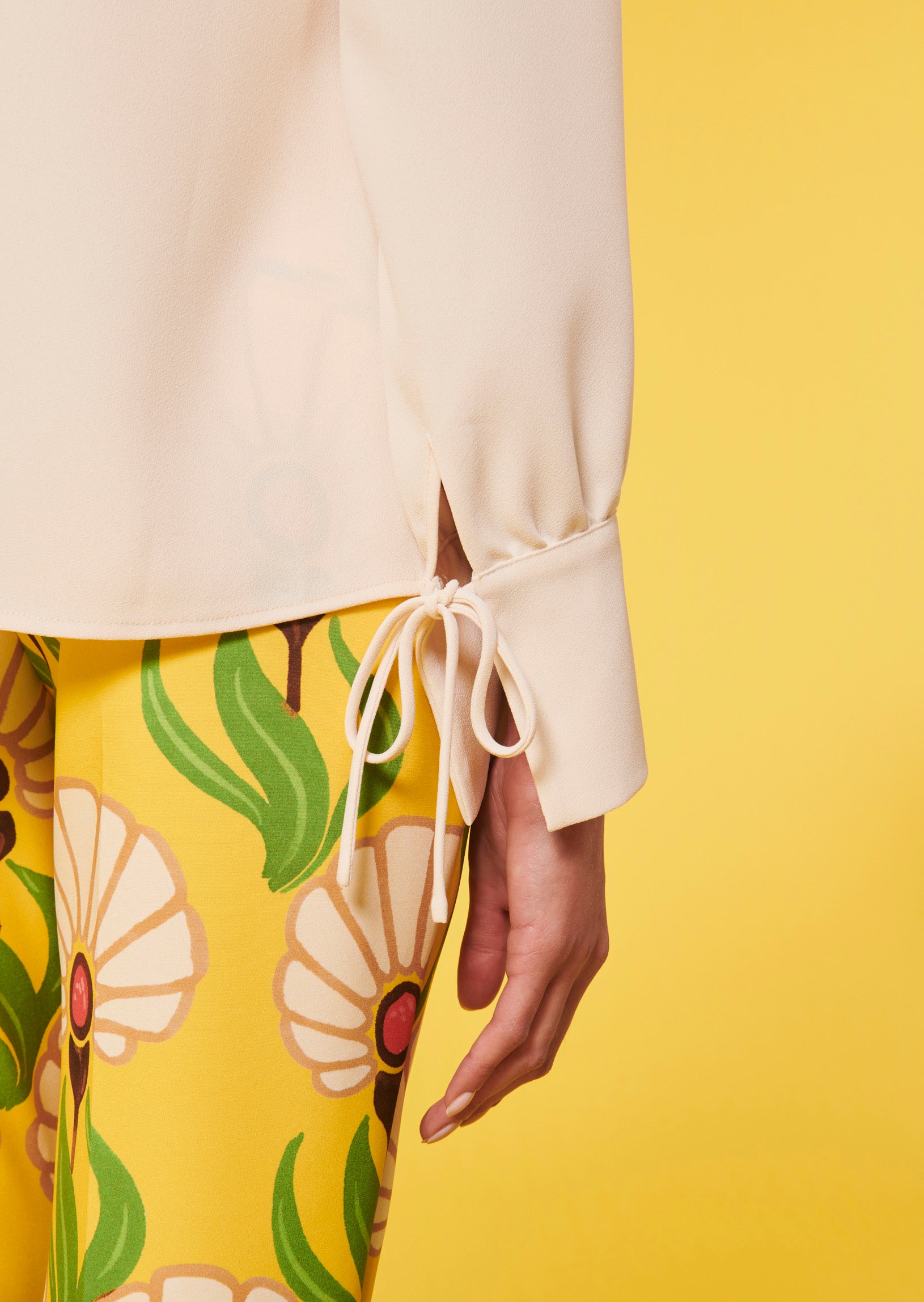 Top Toulouse écru en crêpe Faume - seconde main