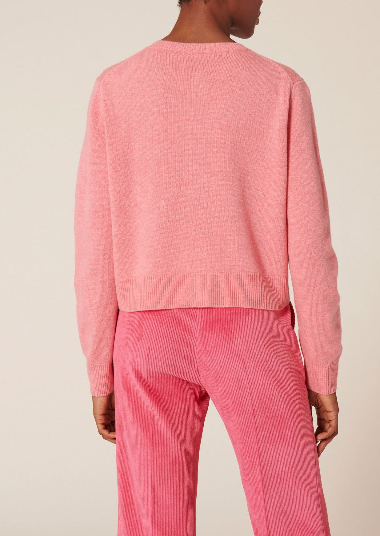 Gilet Gyslain rose en laine merinos Faume - seconde main