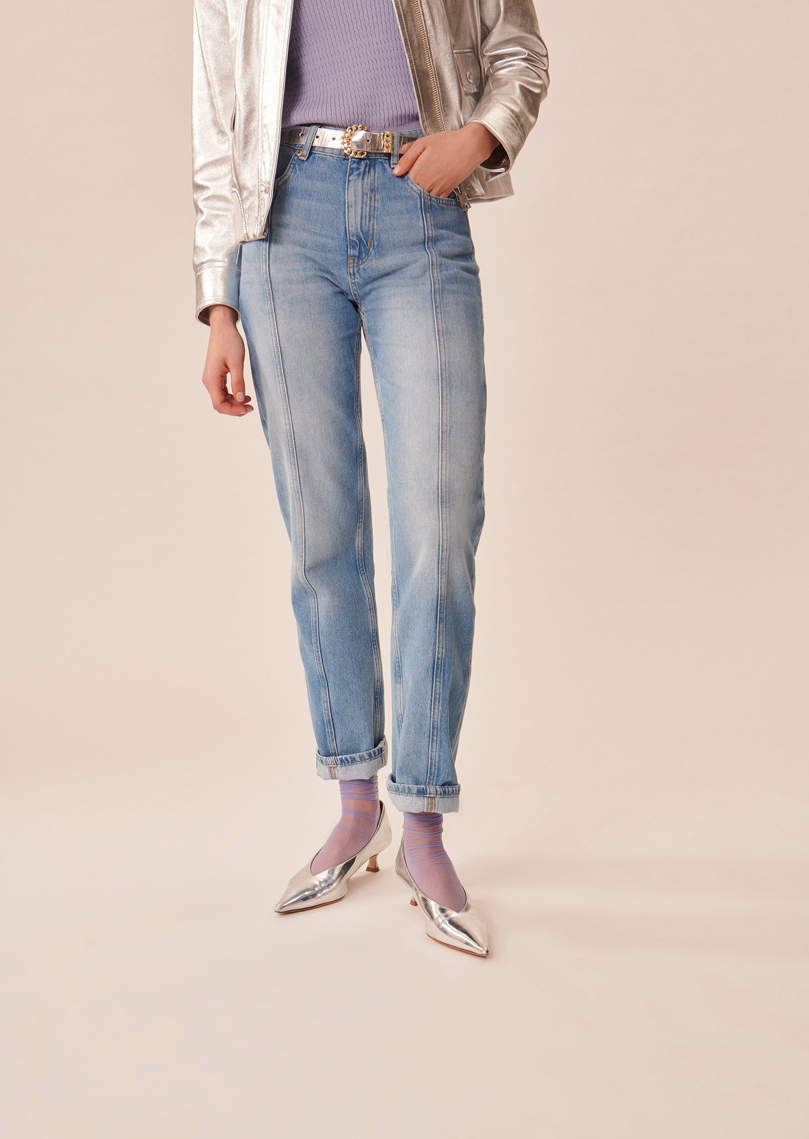 Jean James bleach en denim Faume - seconde main