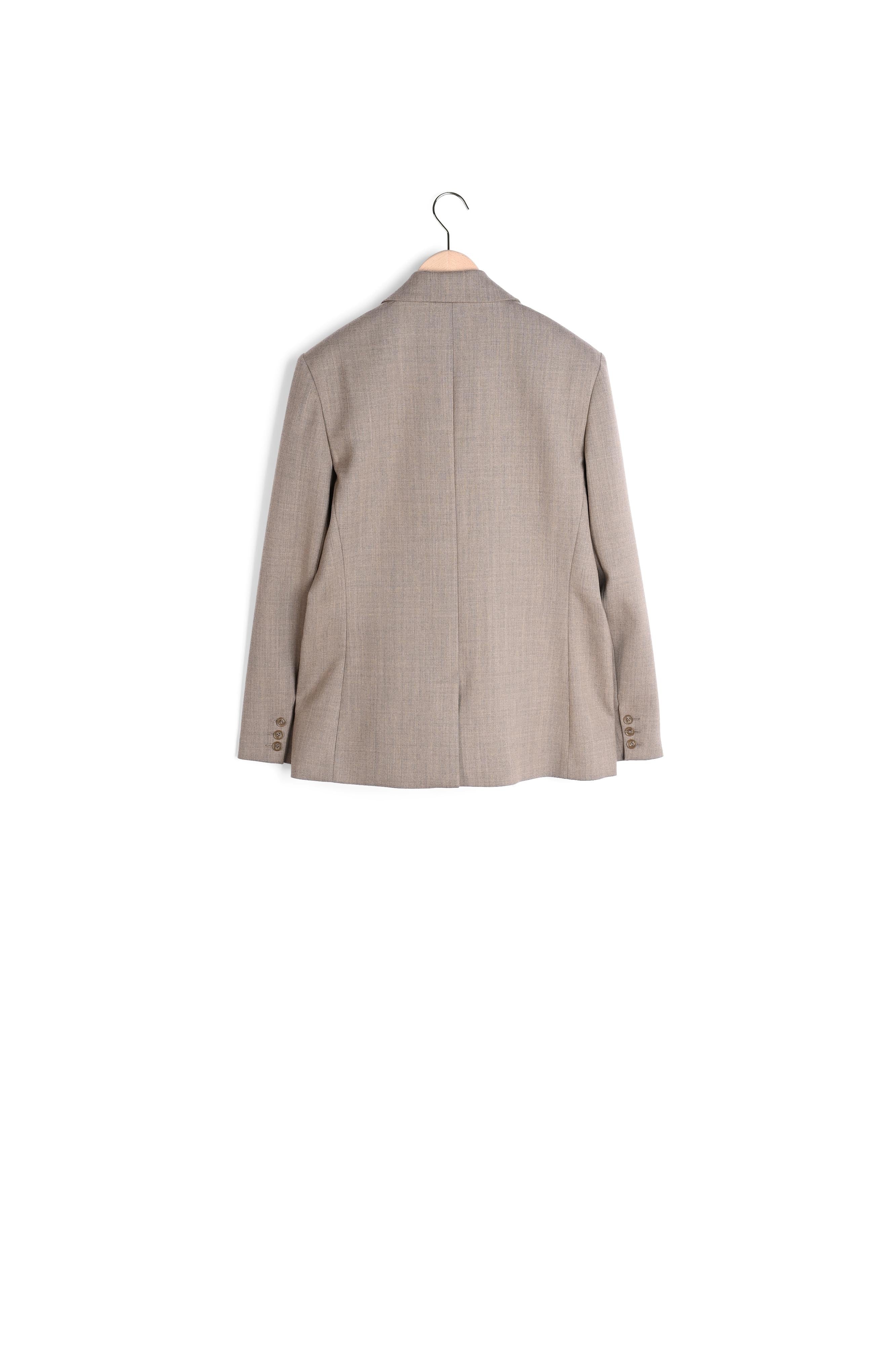 Veste Vasilie beige en flanelle Faume - seconde main