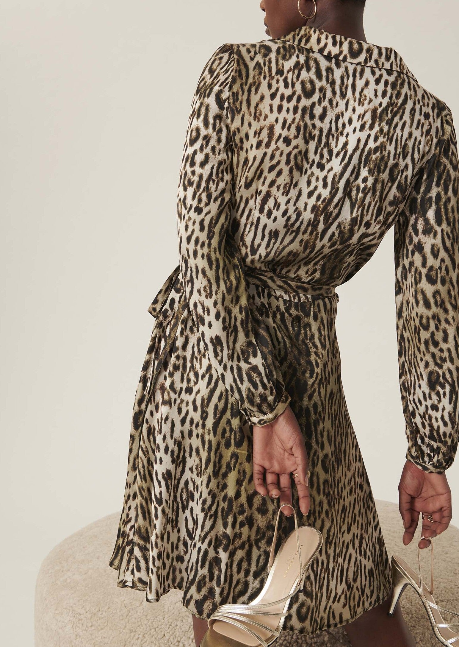 Robe Rysis beige imprimé léopard Faume - seconde main