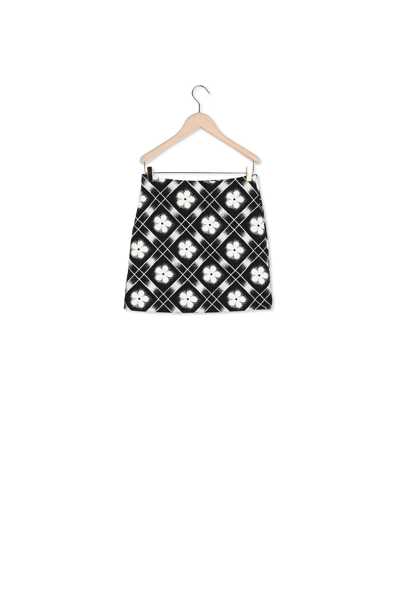 Jupe Jude noire imprimé à fleurs Faume - seconde main