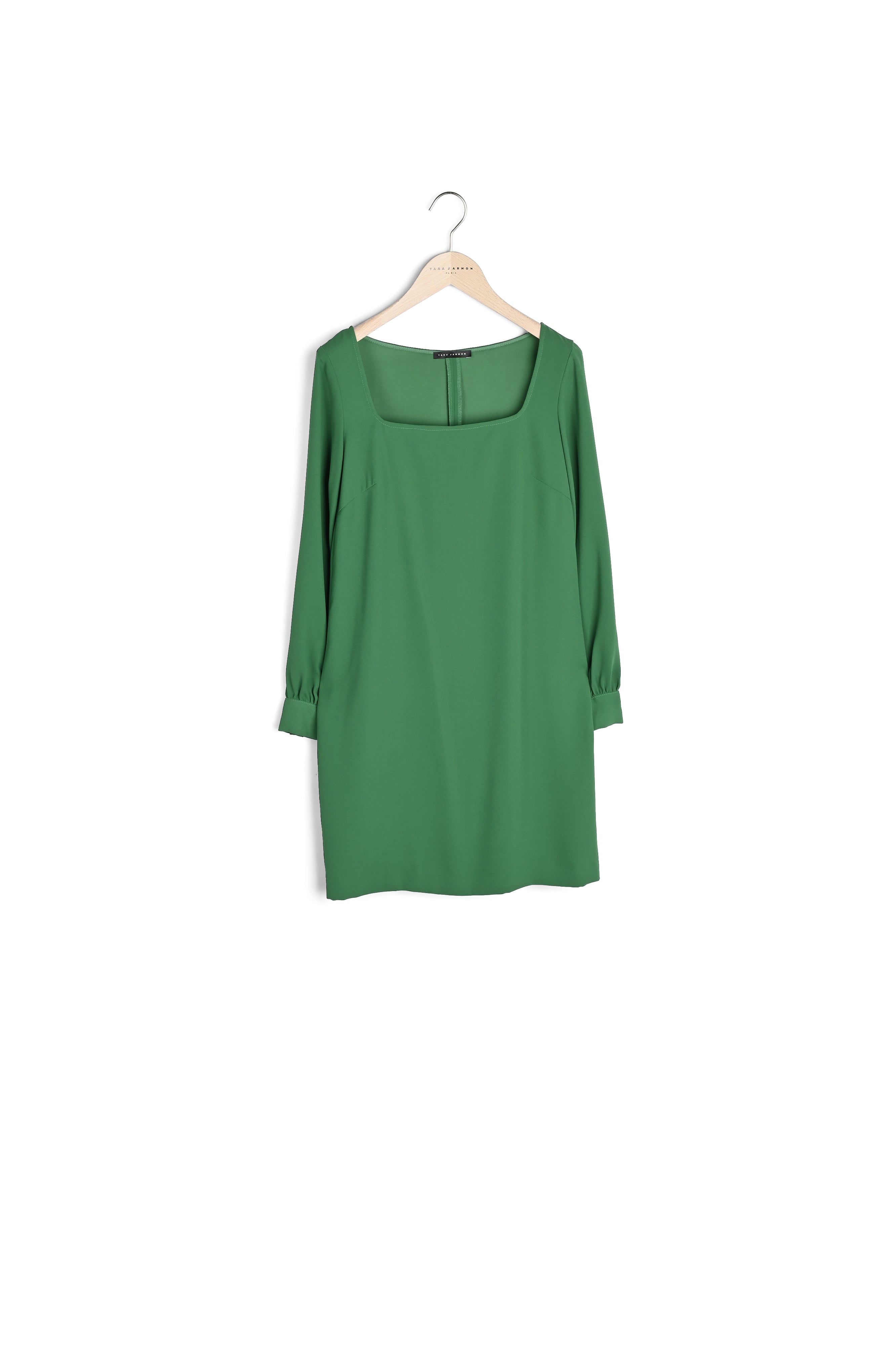 Robe Robina verte en crêpe Faume - seconde main